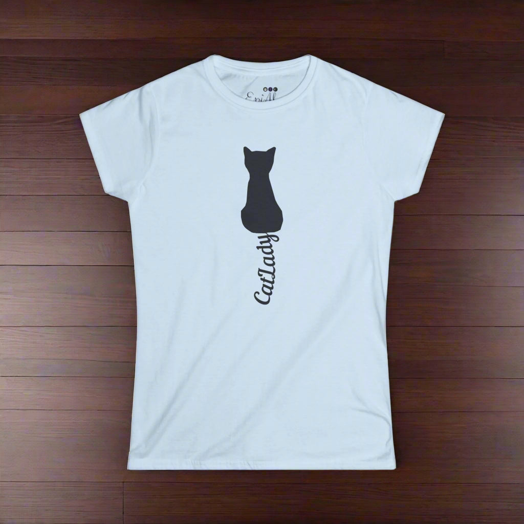Women's Cat Lady Tee, Feline Lover Shirt