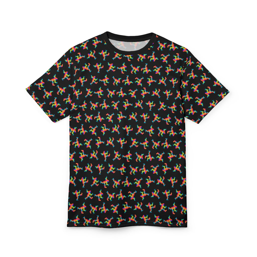 Psychedelic Bigfoot All-Over Print T-Shirt | Rainbow Sasquatch