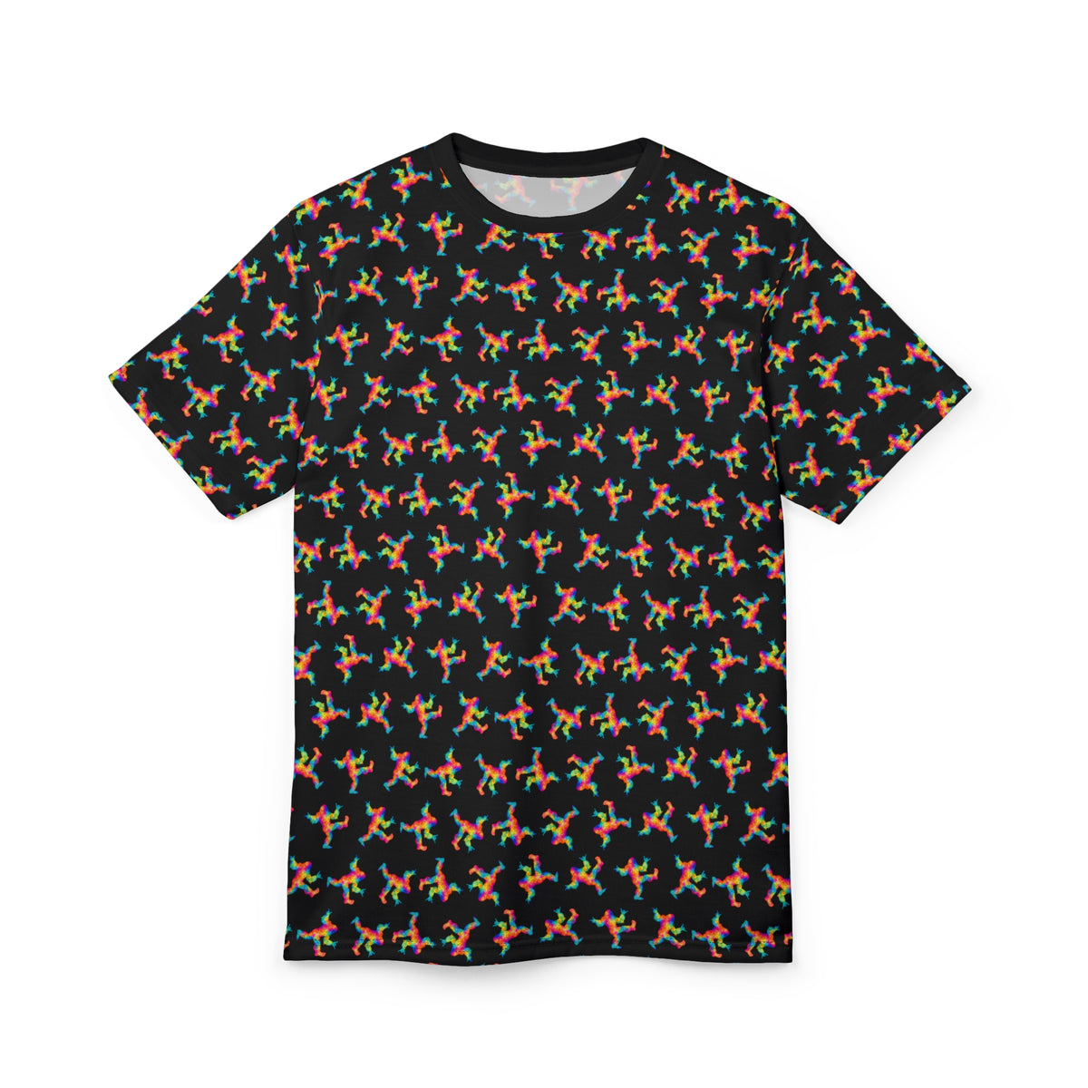 Psychedelic Bigfoot All-Over Print T-Shirt | Rainbow Sasquatch