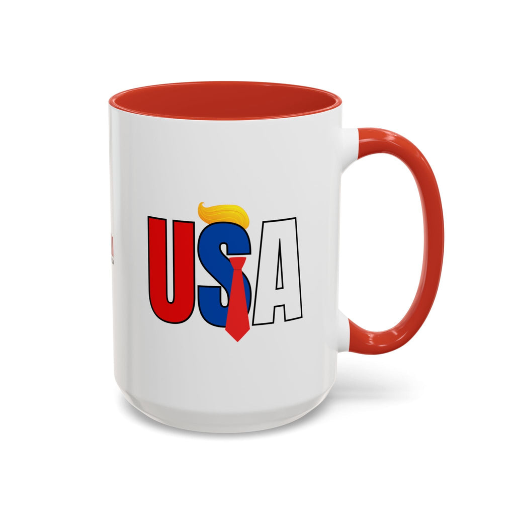 Trump USA Accent Coffee Mug Printify