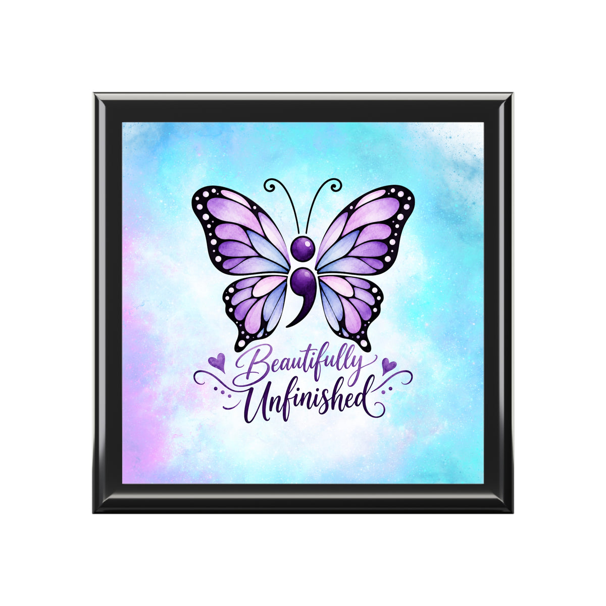 Beautifully Unfinished Butterfly Jewelry Box | Inspirational Keepsake Box