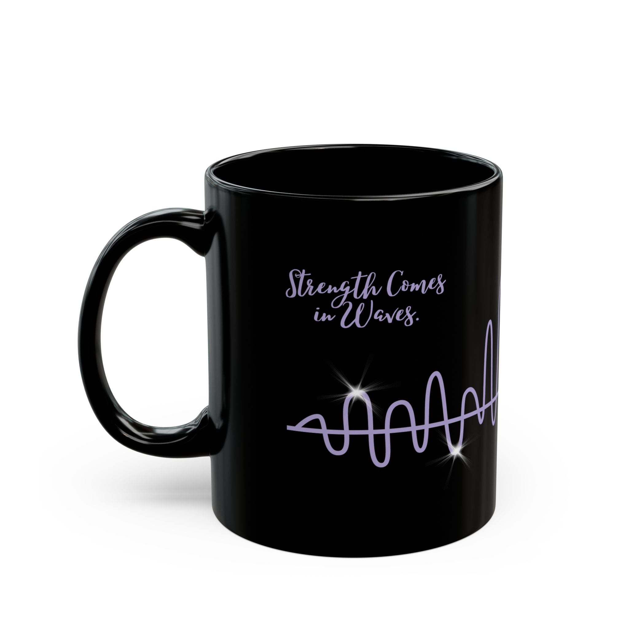 “Waves of Strength” Black Awareness Mug – 11oz & 15oz