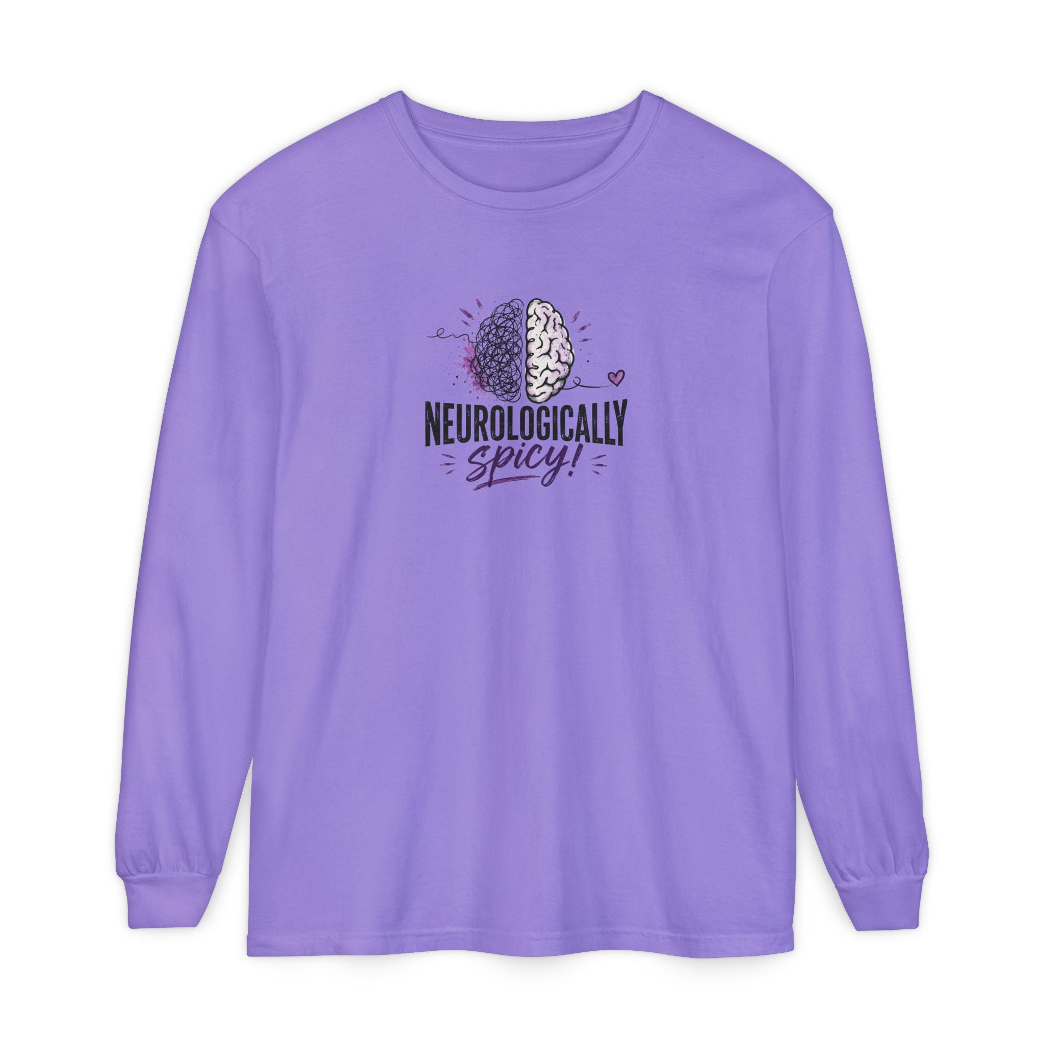 Neurologically Spicy Epilepsy Awareness Garment-Dyed Long Sleeve Shirt
