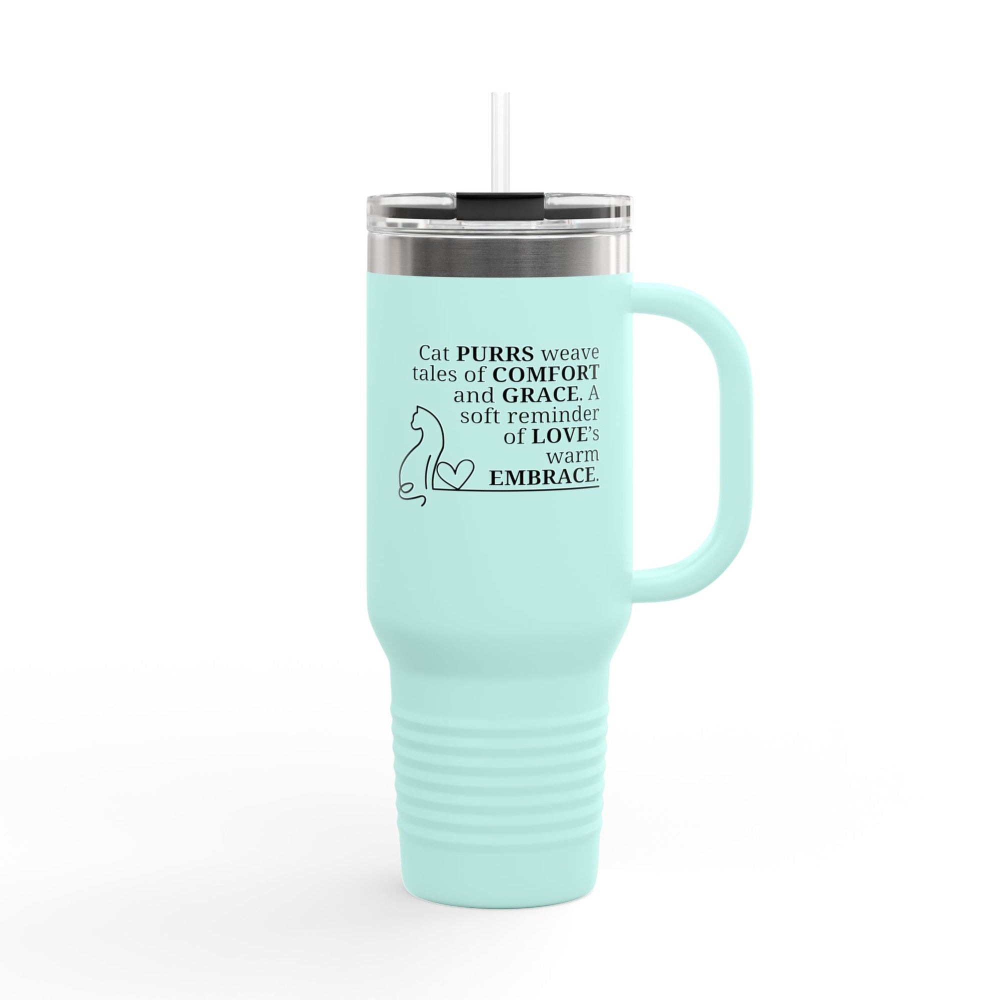 Cat Purrs Insulated Travel Mug, 40oz