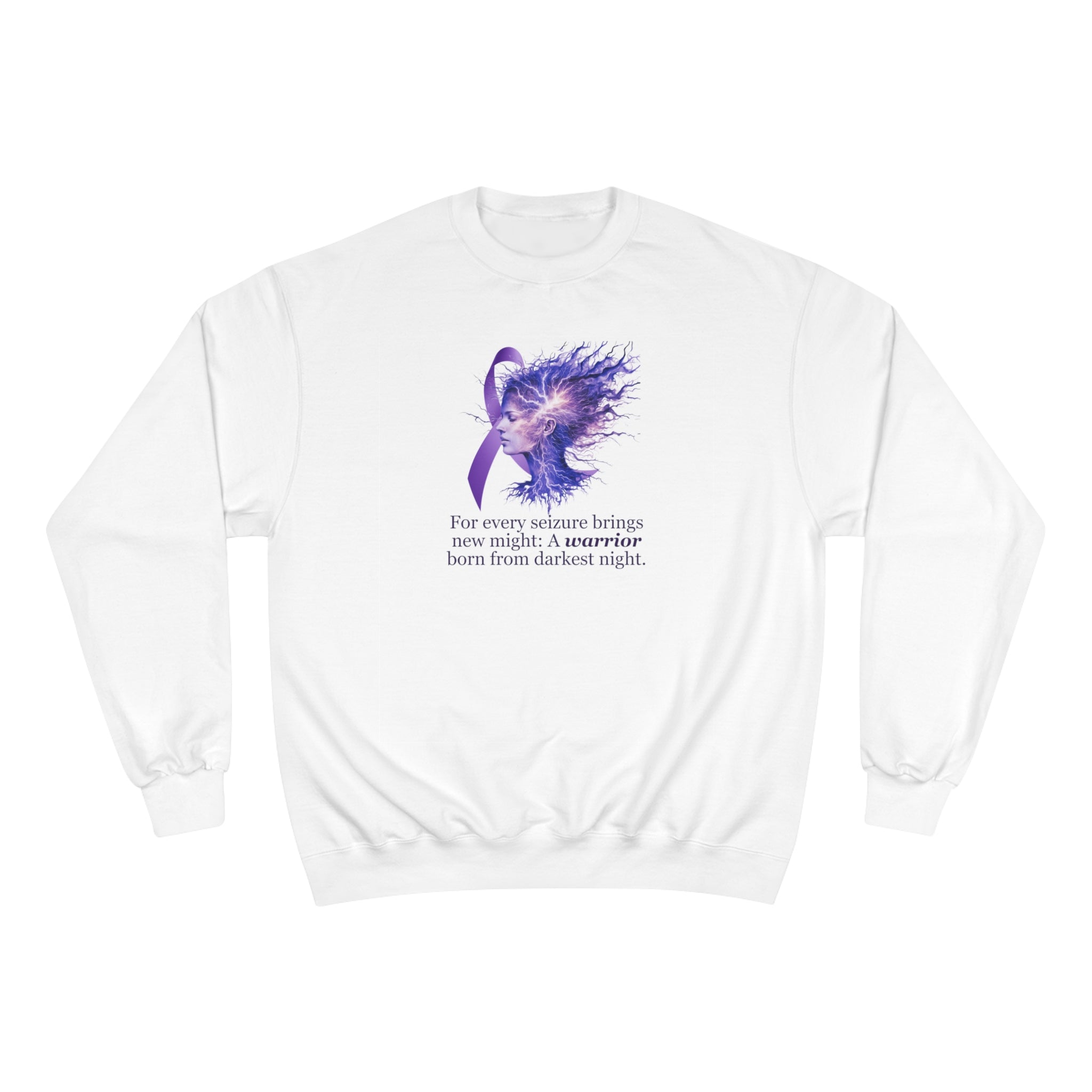 Photo depicting the ​A Warrior is Born Champion Sweatshirt from EpiAl's Shop.