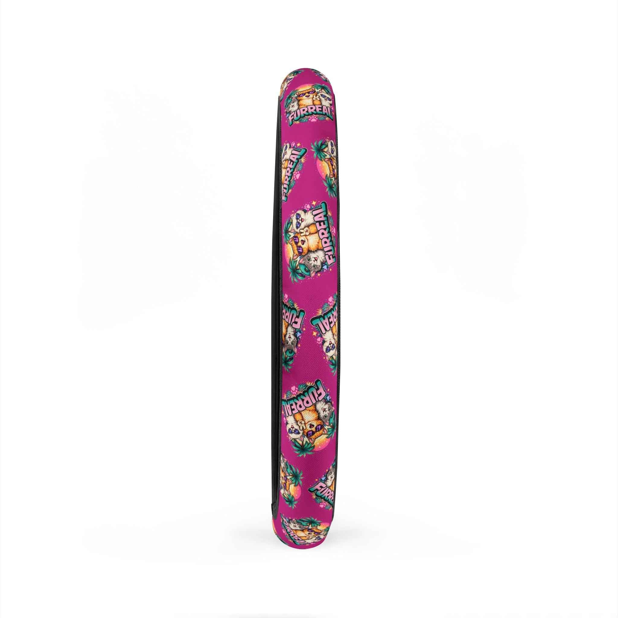 Furreal Retro Cat Steering Wheel Cover | Bold Pink Tropical Drive Upgrade