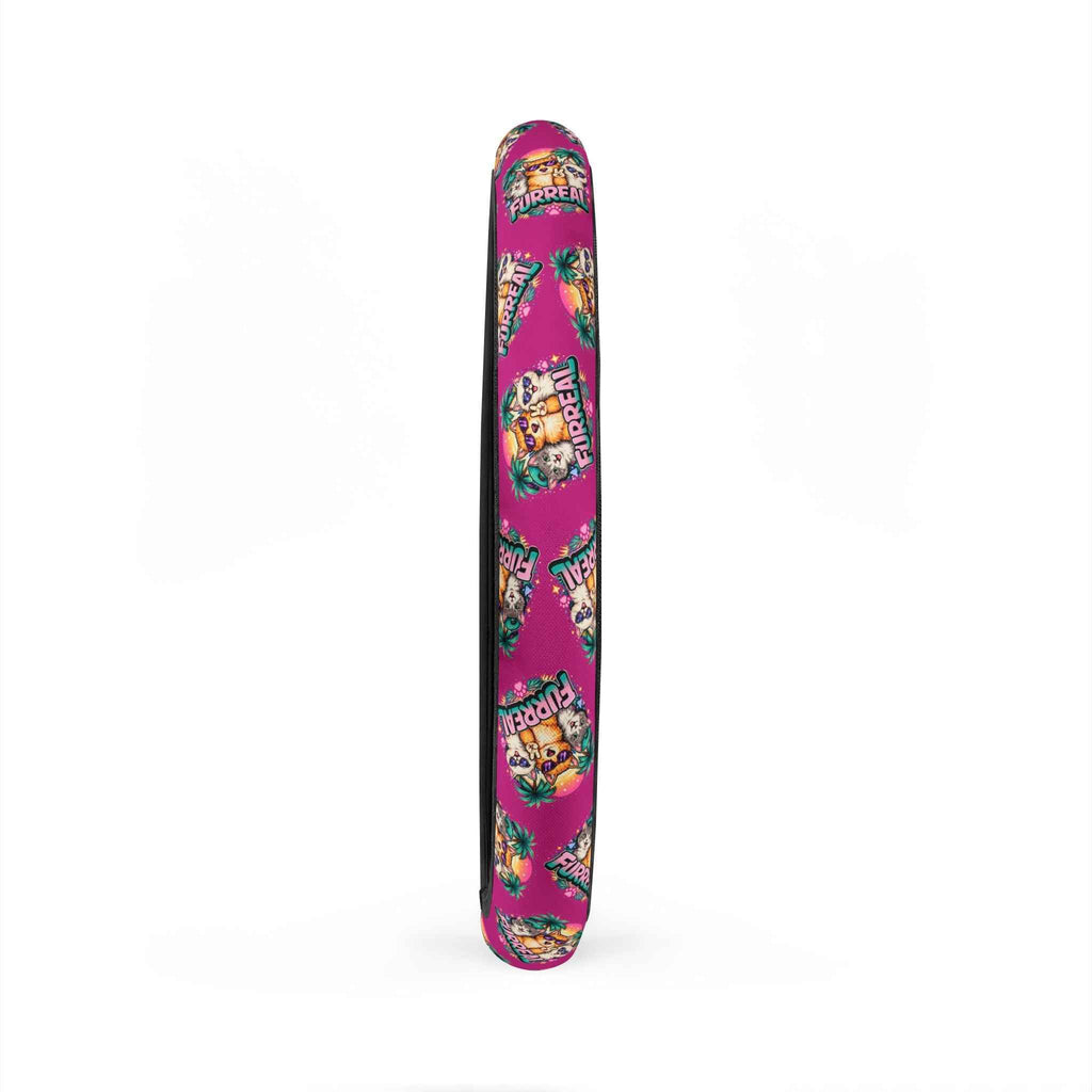 Furreal Retro Cat Steering Wheel Cover | Bold Pink Tropical Drive Upgrade