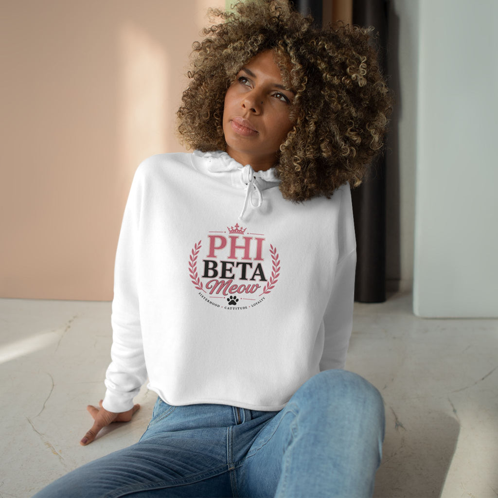 Phi Beta Meow Women’s Cropped Hoodie