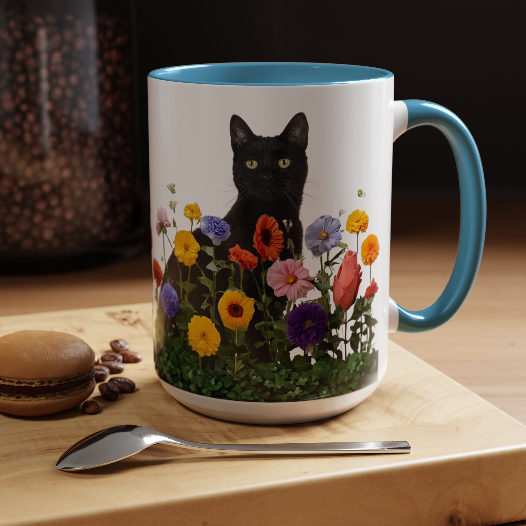 Floral Cats Coffee Mug - 11 oz/15 oz