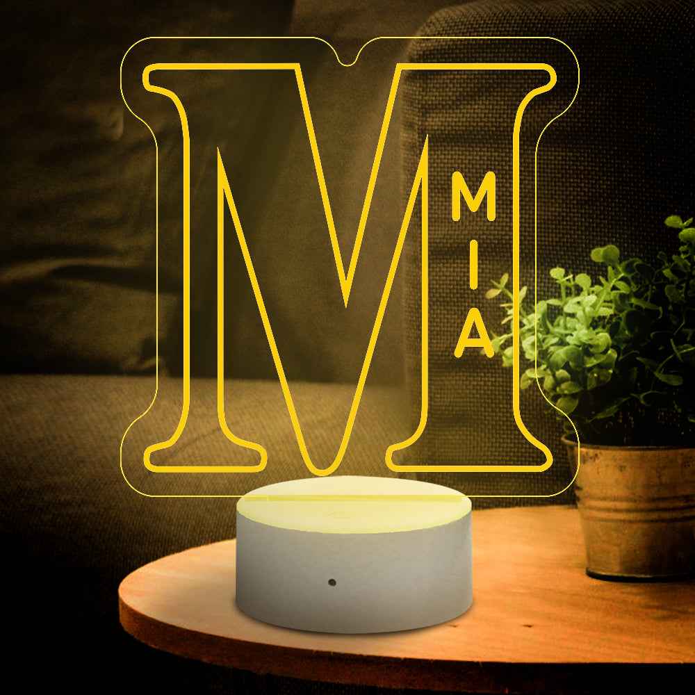 LED A–Z Personalized Lamp | “Yes, It’s Your Name. Obviously.”