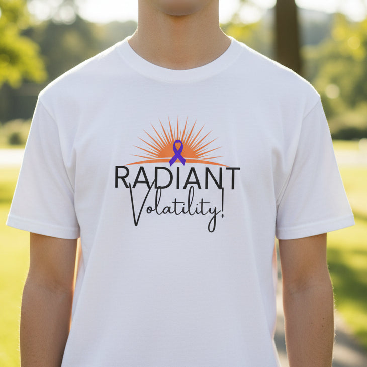 Radiant Volatility Unisex T-Shirt – Epilepsy Awareness Purple Ribbon Tee