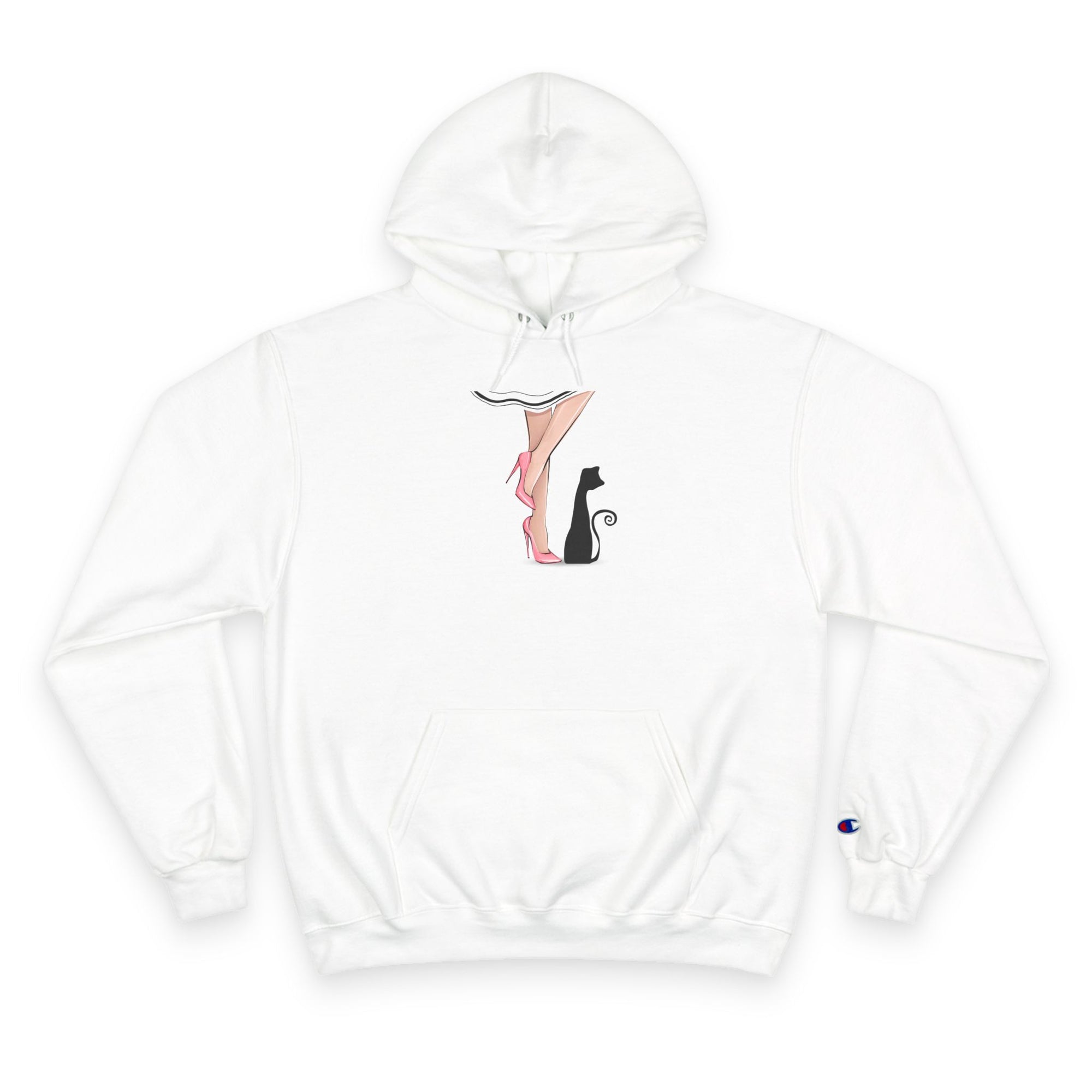 Chic Cat Lady Legs Hoodie - Stylish Women's Sweatshirt