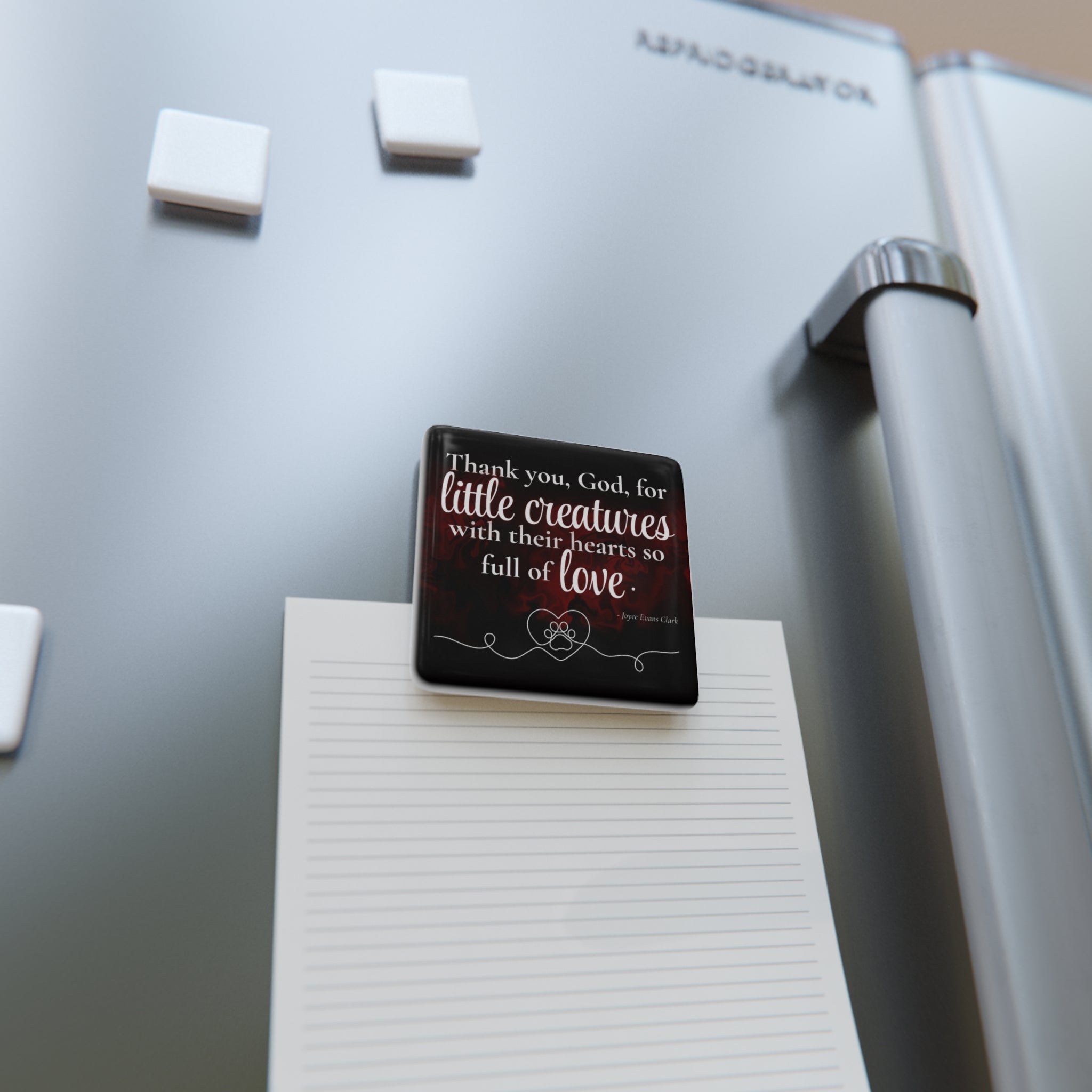 Photo depicting the ​Little Creatures Porcelain Magnet, Square from EpiAl's Shop.