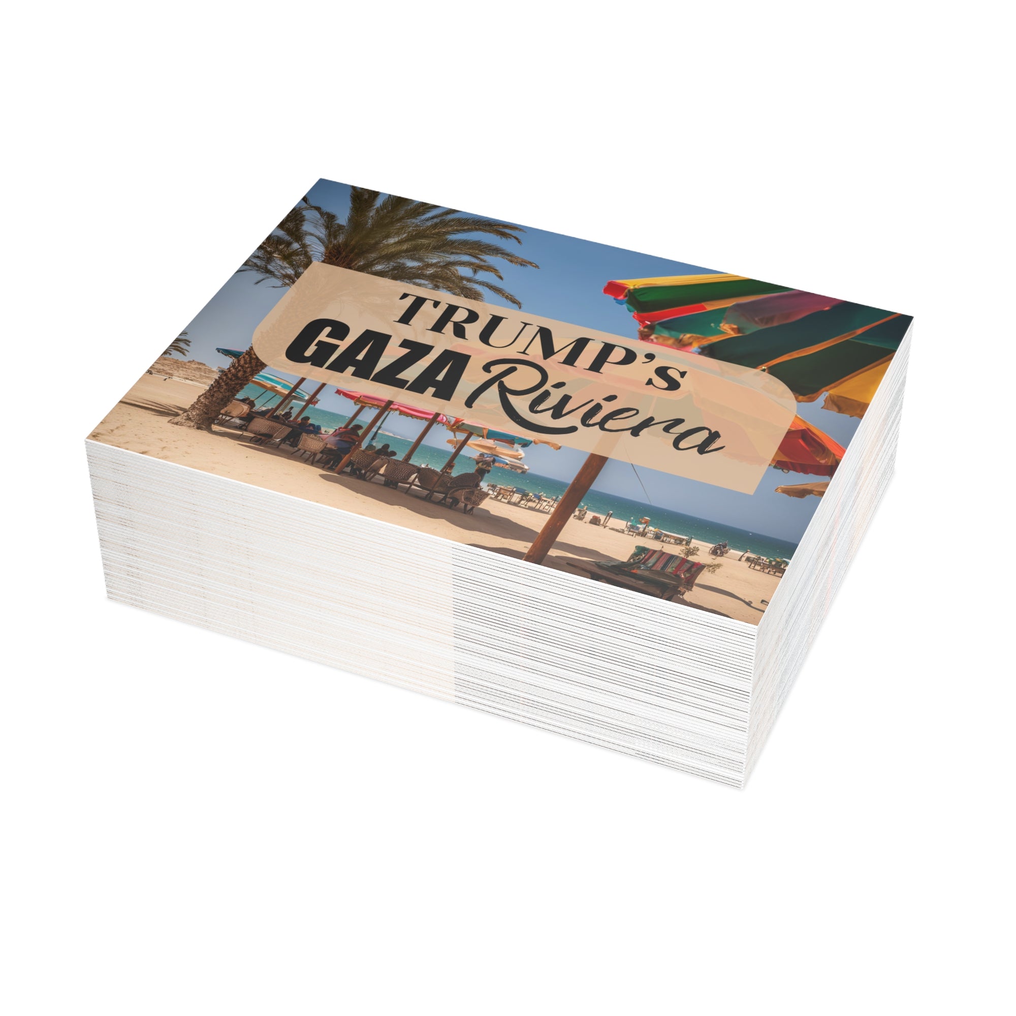 Trump’s Gaza Riviera Design Postcard Bundles with Envelopes