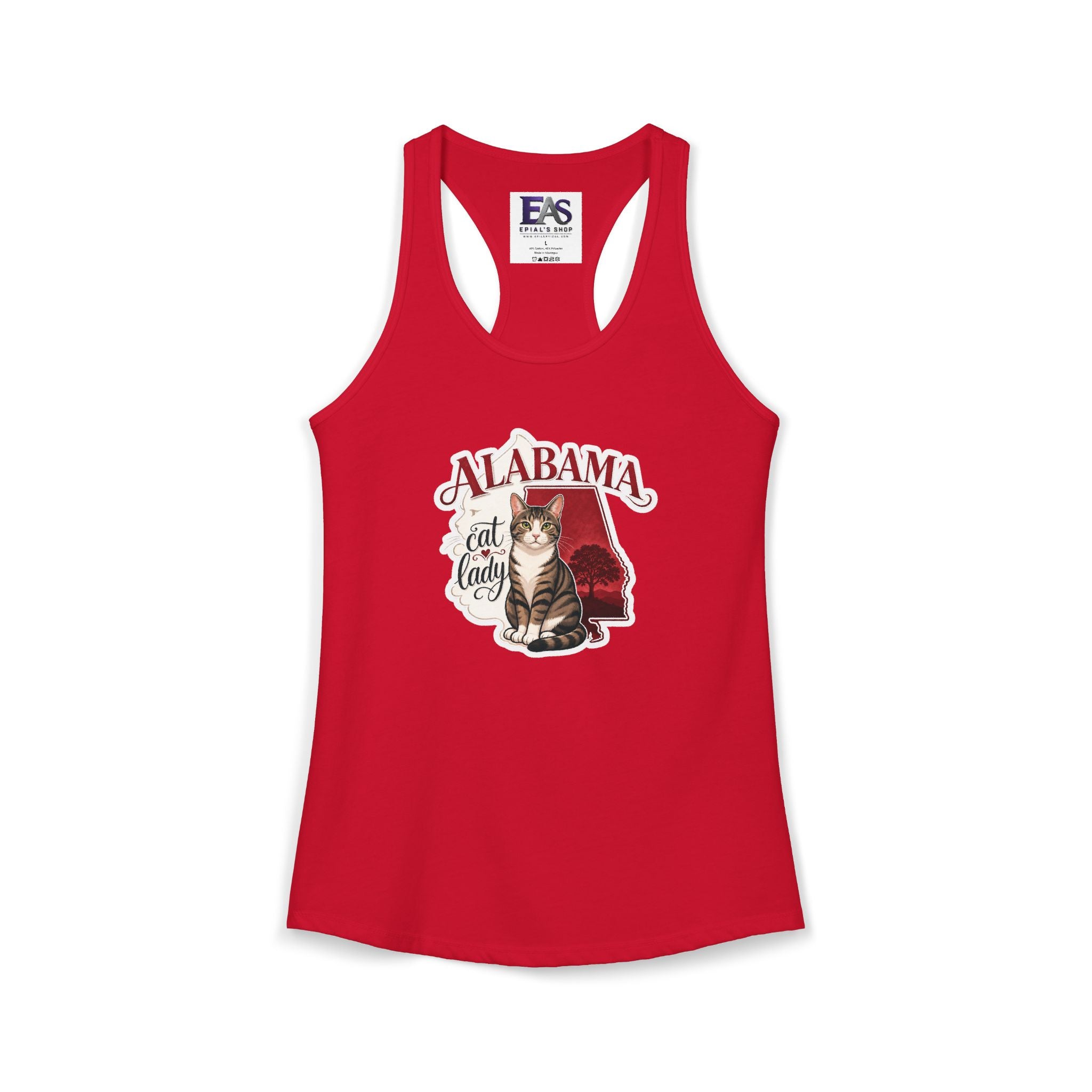 Alabama Cat Lady Women’s Racerback Tank Top