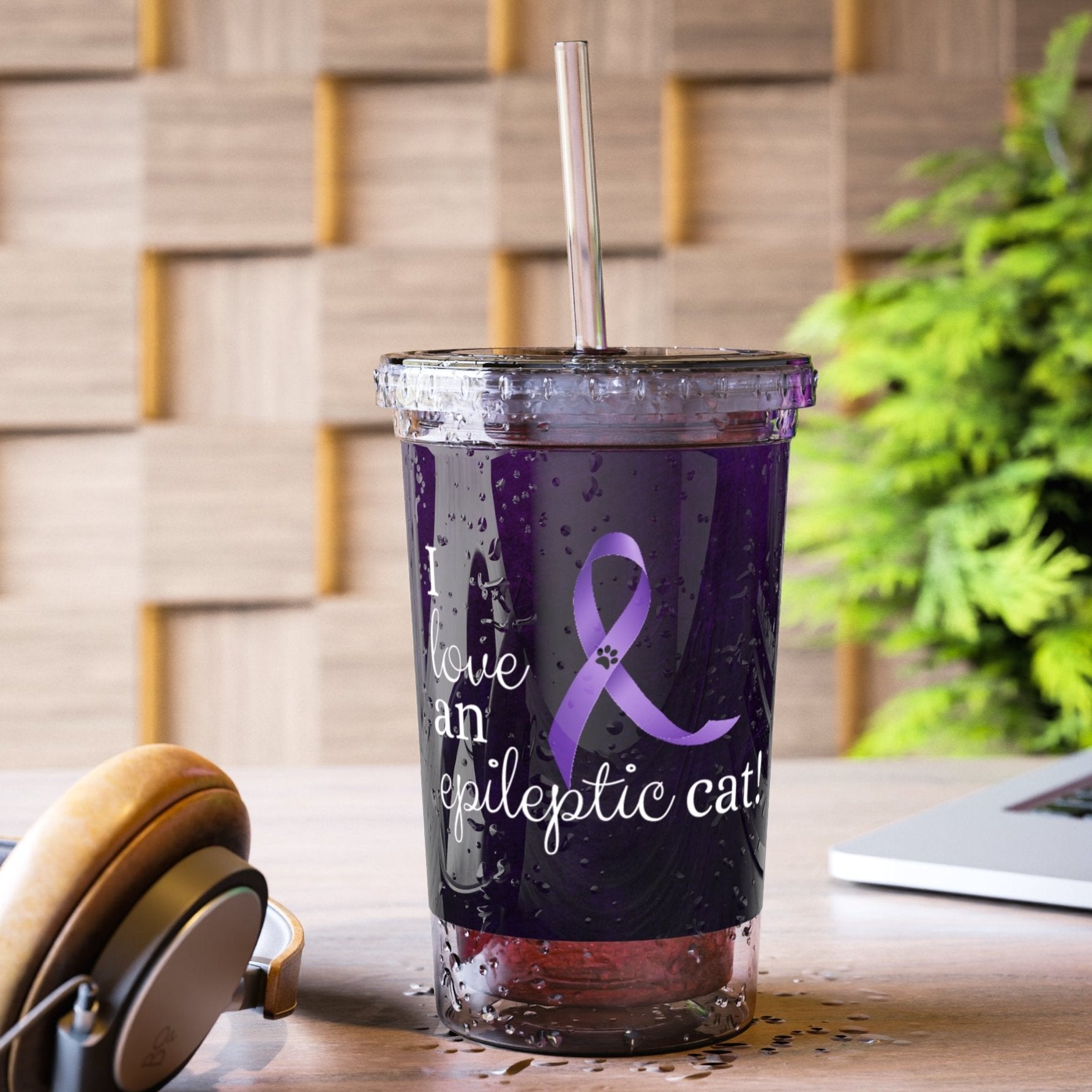 I Love an Epileptic Cat Suave Acrylic Cup - EpiAl's Shop