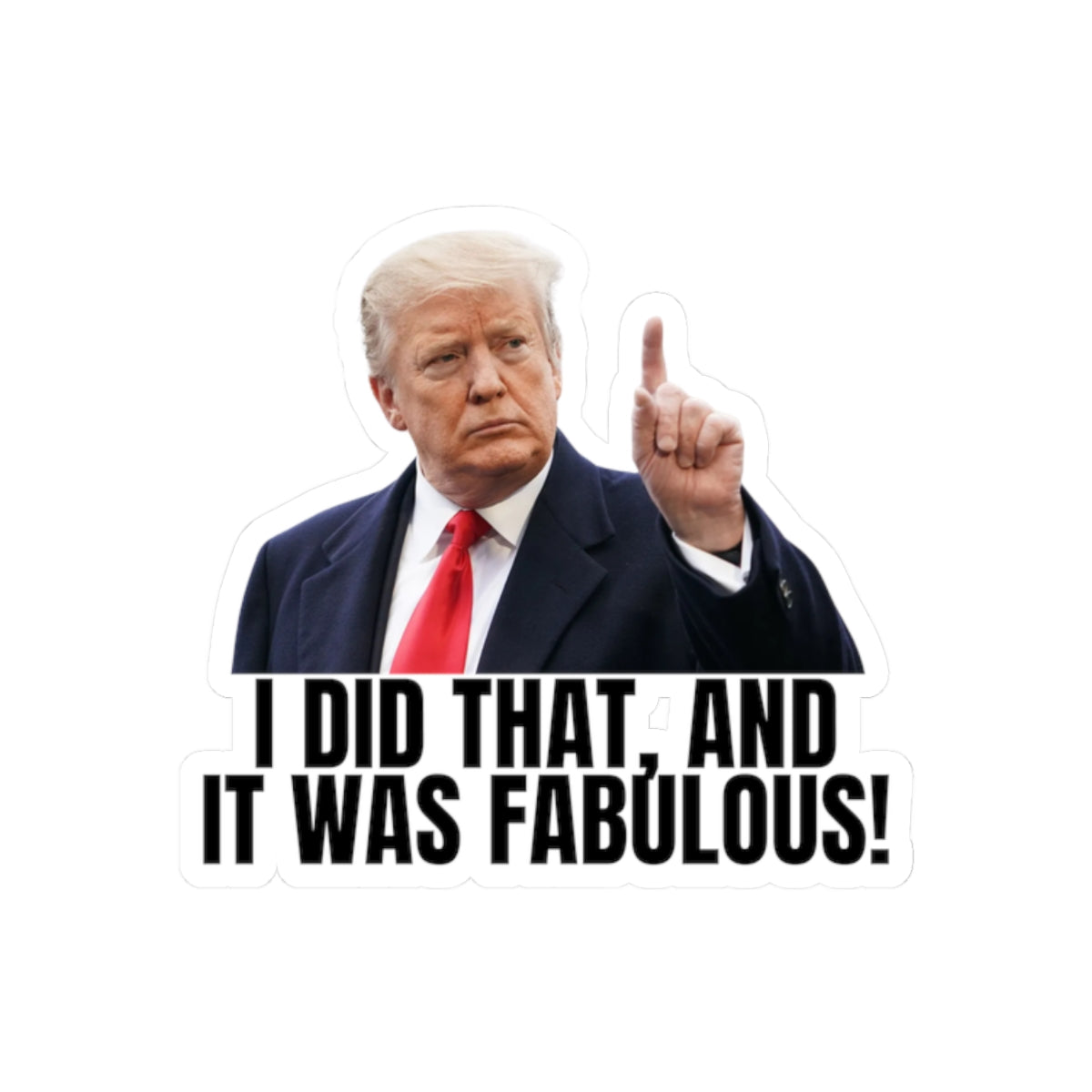 I Did That Kiss-Cut Stickers | Humor & Political Fun