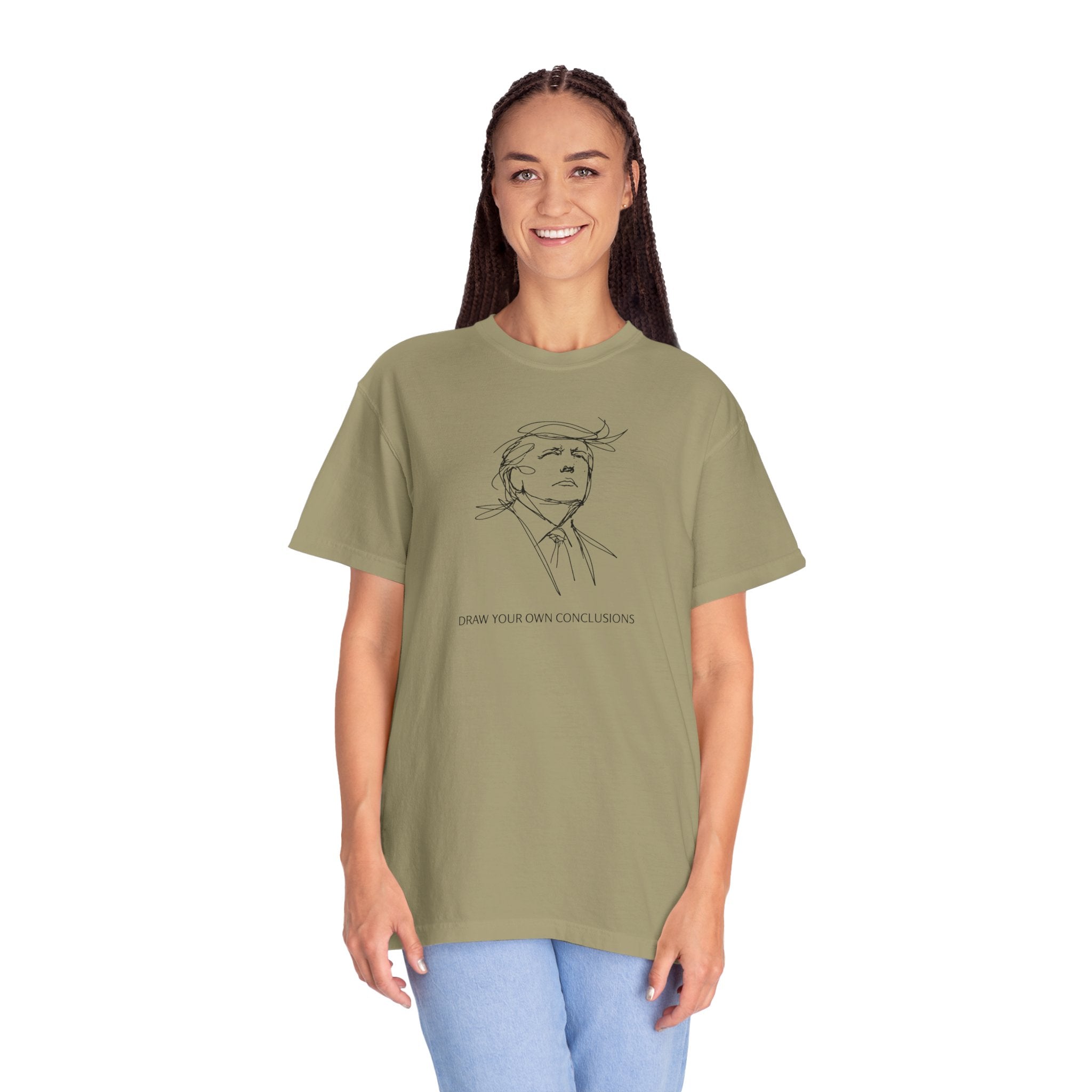 Draw Your Own Conclusions Unisex Graphic Tee – Minimal Line Art Statement Shirt