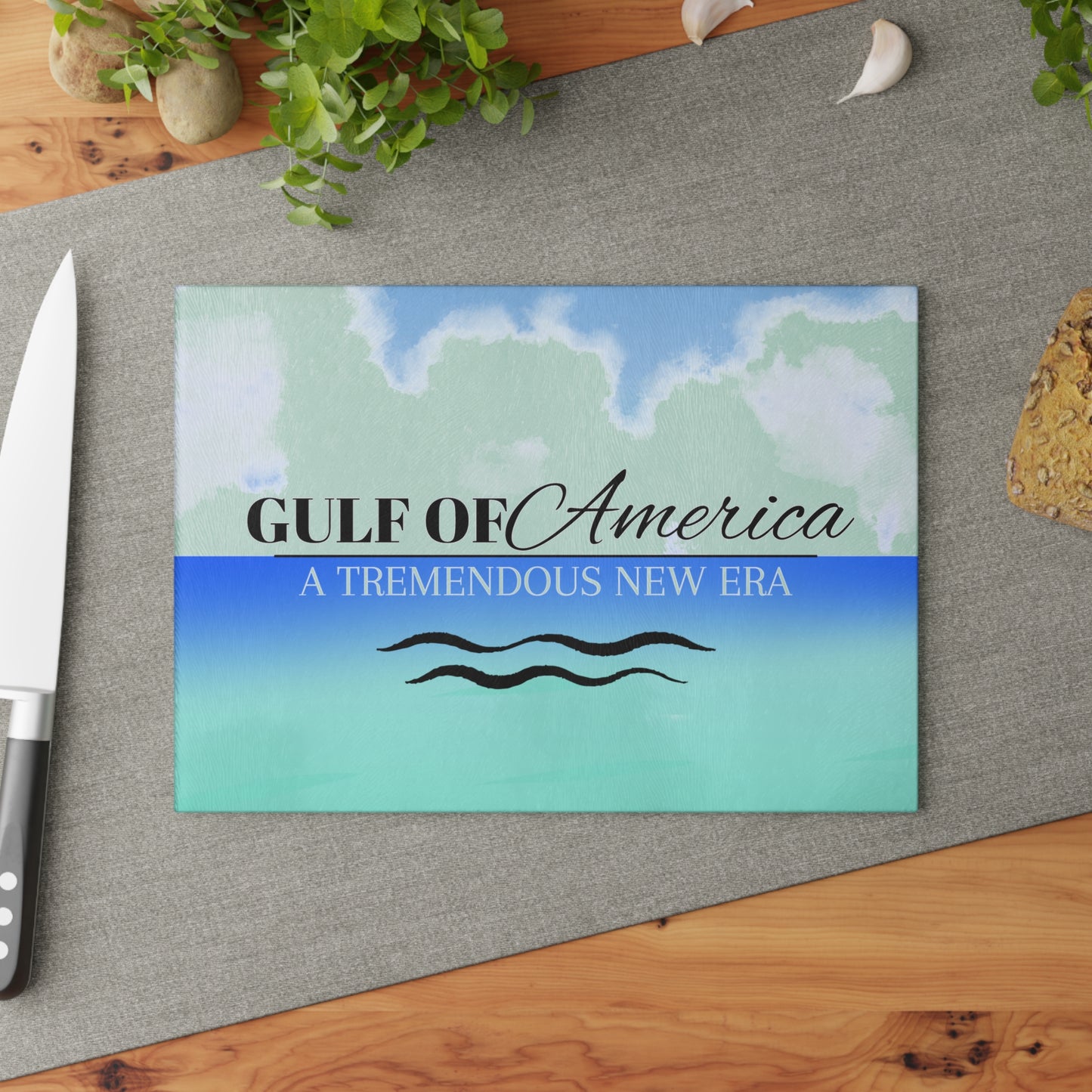 Gulf of America Tremendous New Age Glass Cutting Board