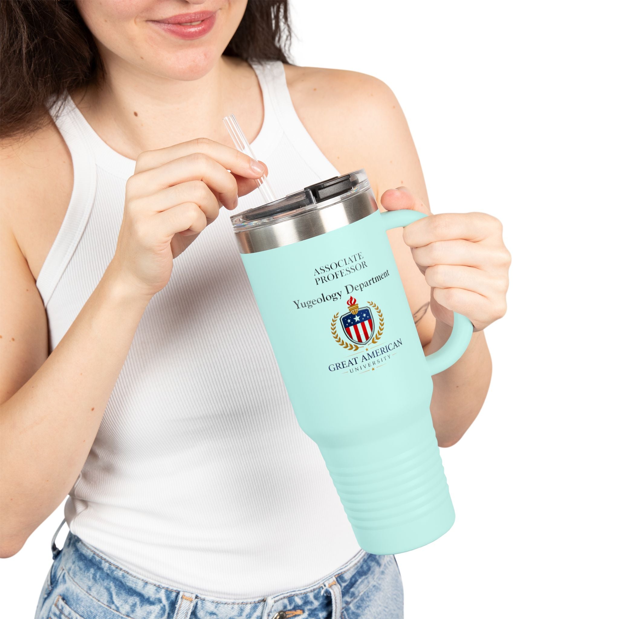 Associate Professor – Yugeology Department 40oz Tumbler | Political Parody