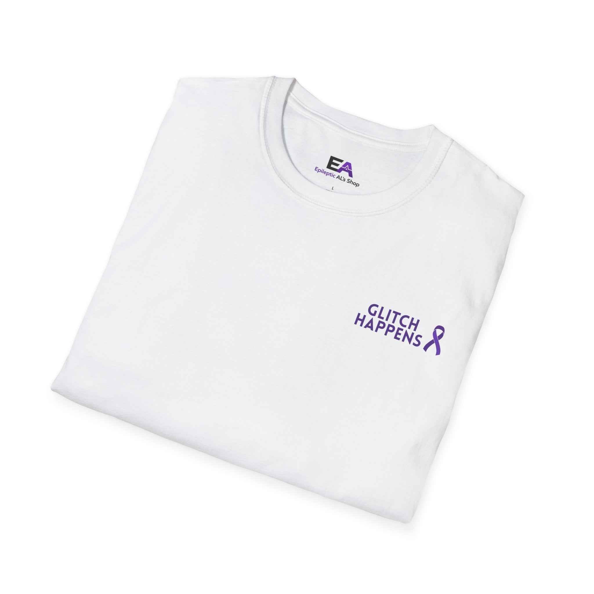 Glitch Happens Tee – Minimalist Seizure First Aid Shirt | Epilepsy Awareness | Neurostrong Apparel