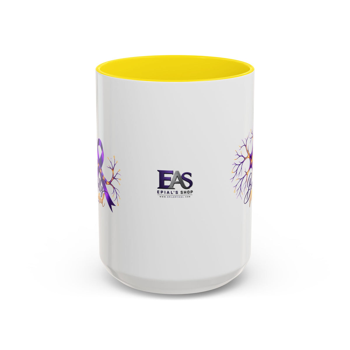 Beautifully Miswired Epilepsy Awareness Ceramic Mug | Purple Ribbon & Neuron Design (11/15oz)