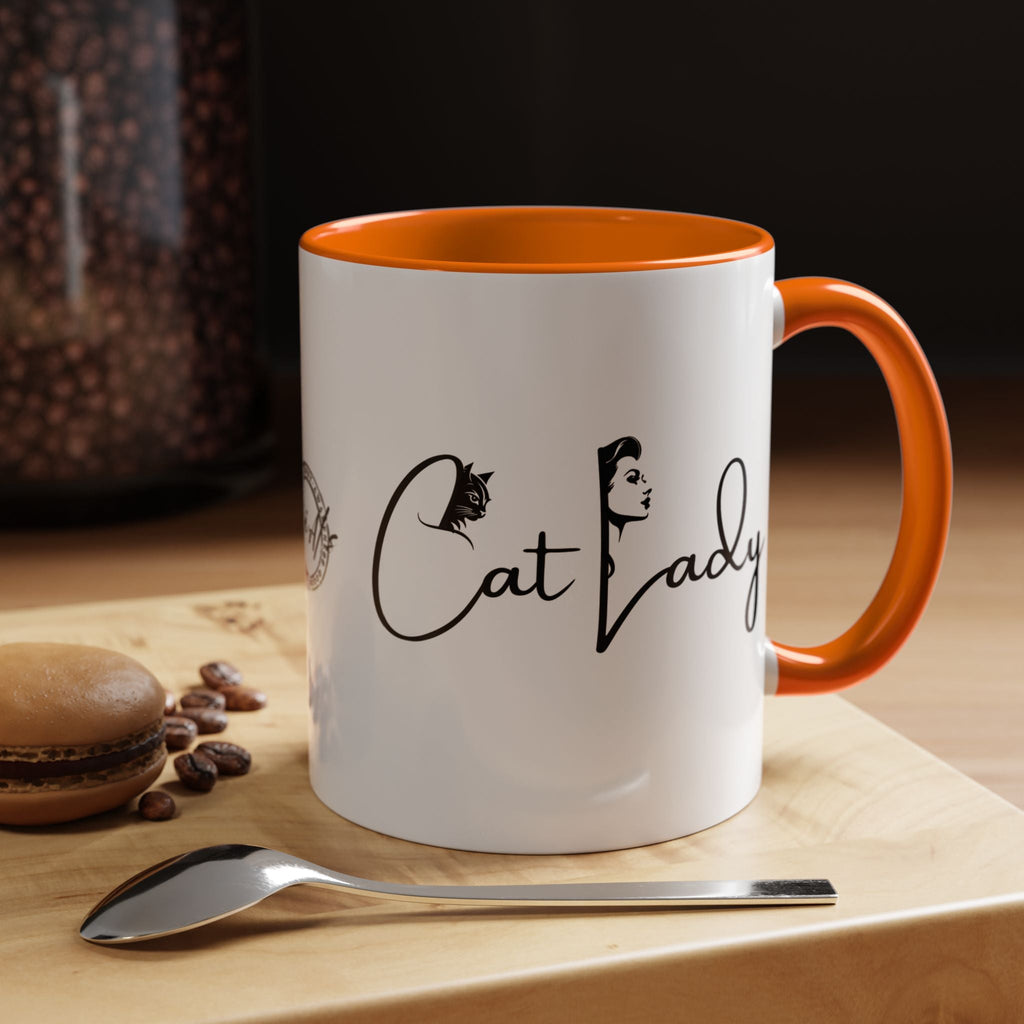 Cat Lady Accent Coffee Mug - Perfect Gift for Cat Lovers Printify