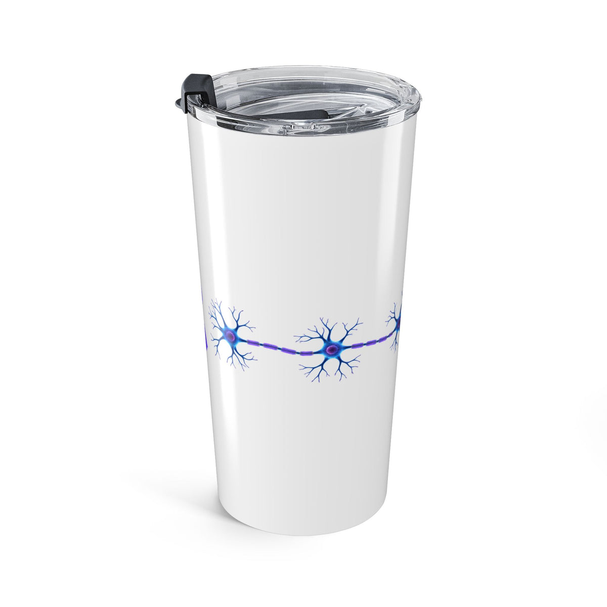 Epilepsy Awareness Purple Ribbon & Neuron 20 oz Insulated Tumbler