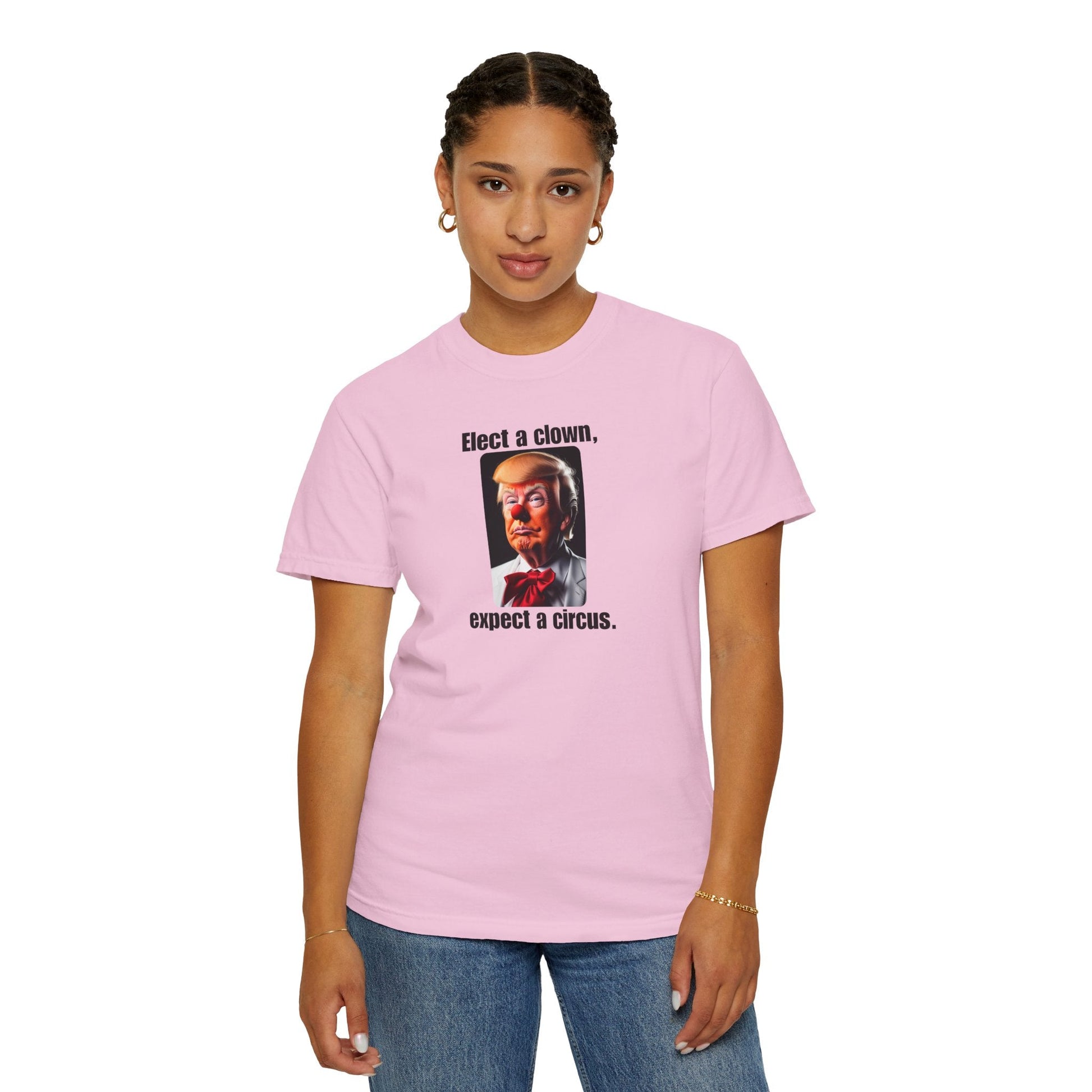 Humorous Political T-Shirt - 'Elect a Clown, Expect a Circus' Printify