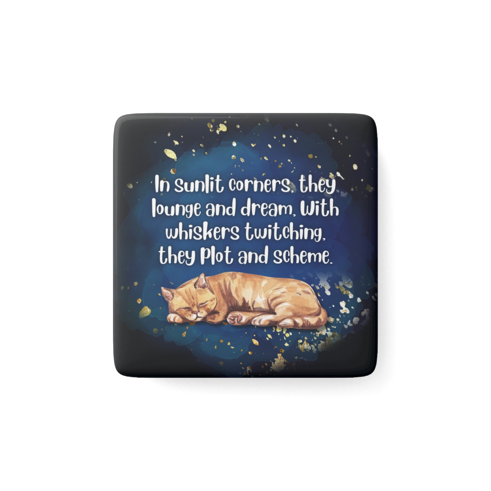 Sunlit Corners Porcelain Magnet, Square