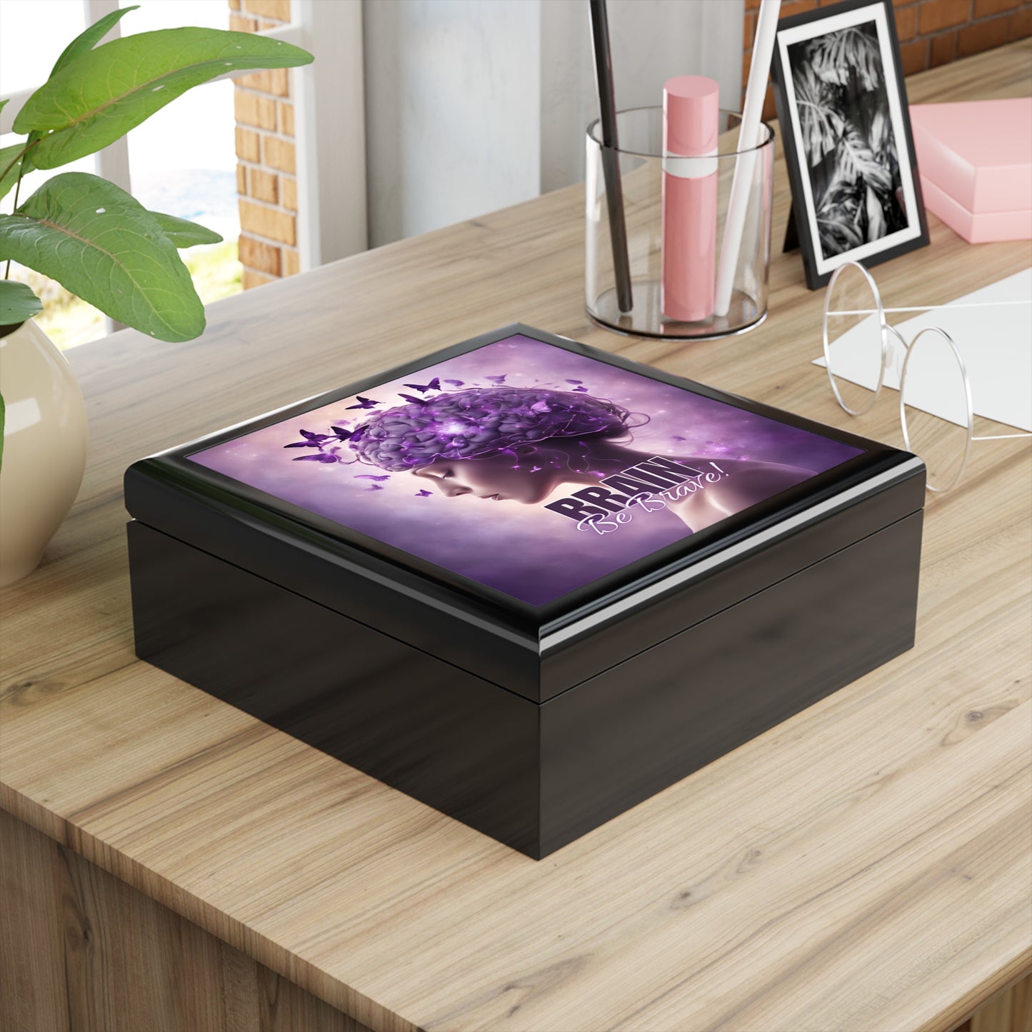 Beautiful Brain Be Brave Jewelry Box