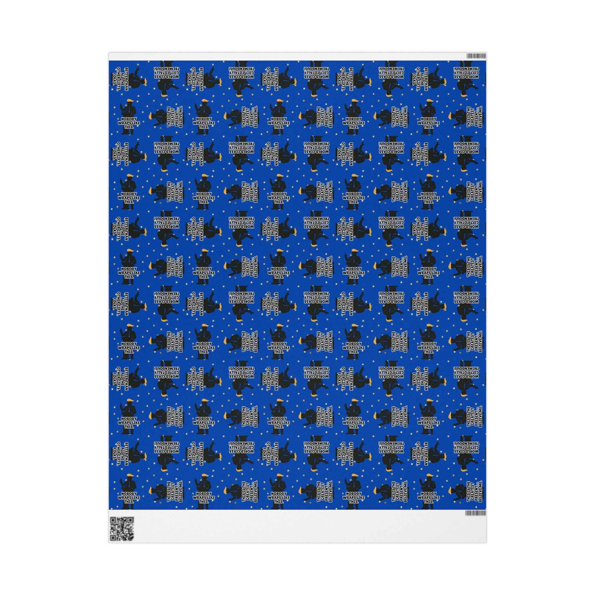 “Greatest Present, Believe Me” Political Parody Wrapping Paper