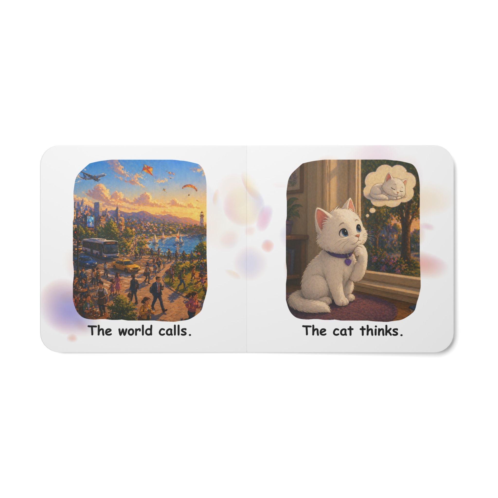 Quiet Cat. Loud World. Board Book for Kids – Calm, Cozy Bedtime Story