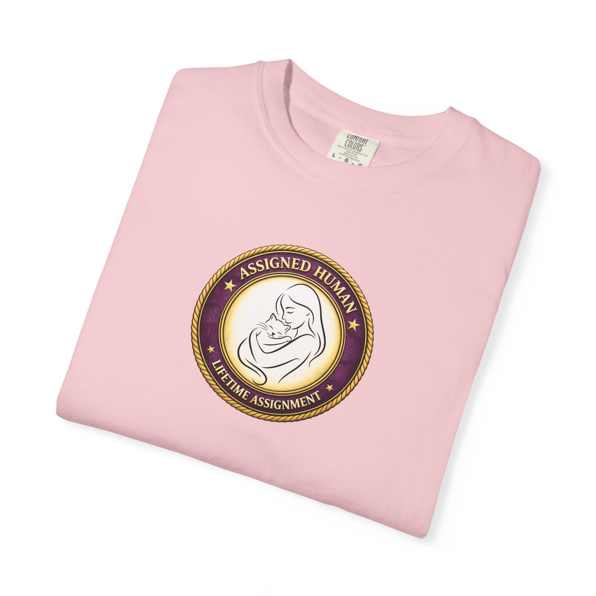 Assigned Human – Lifetime Assignment T-Shirt | Cat Lover Seal Tee