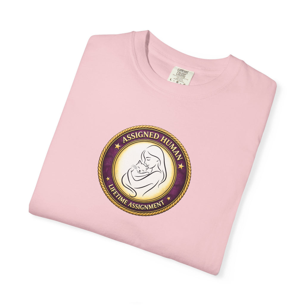 Assigned Human – Lifetime Assignment T-Shirt | Cat Lover Seal Tee