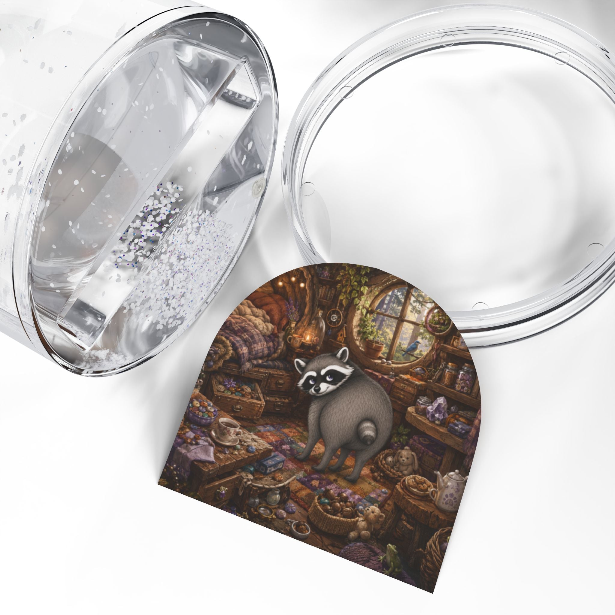 Jimothy Cozy Cabin Snow Globe | Whimsical Raccoon Keepsake