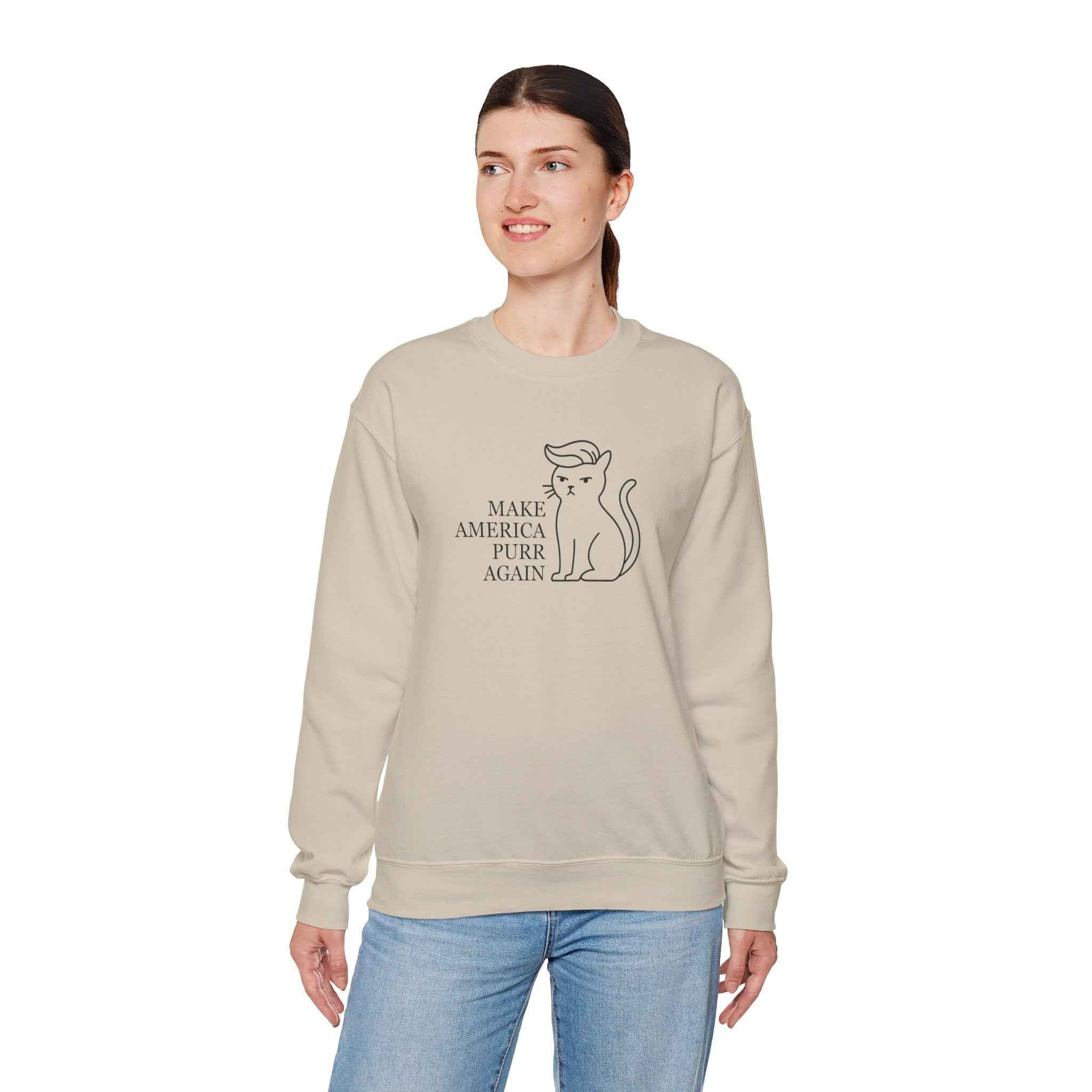 “Make America Purr Again” Parody Cat Sweatshirt