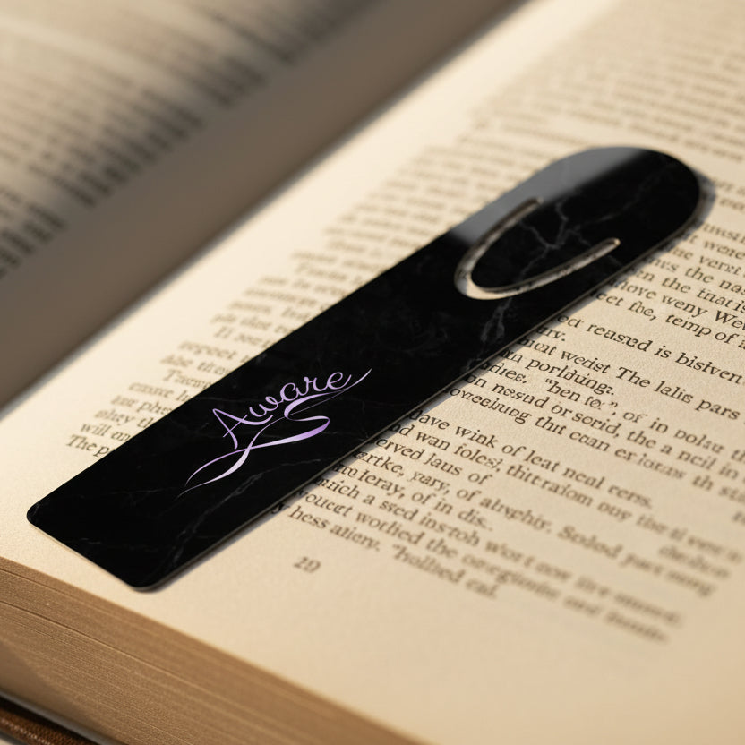 Aware | Epilepsy Awareness Aluminum Bookmark