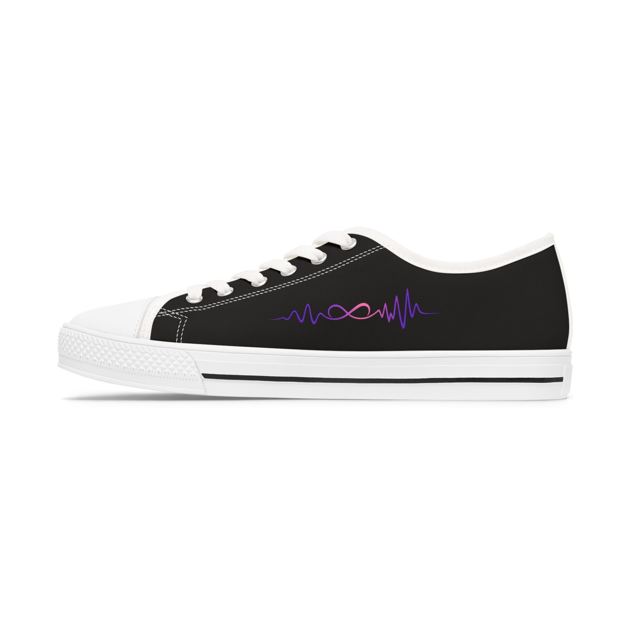 Women’s Low-Top Sneakers – My Own Frequency Epilepsy Awareness Design