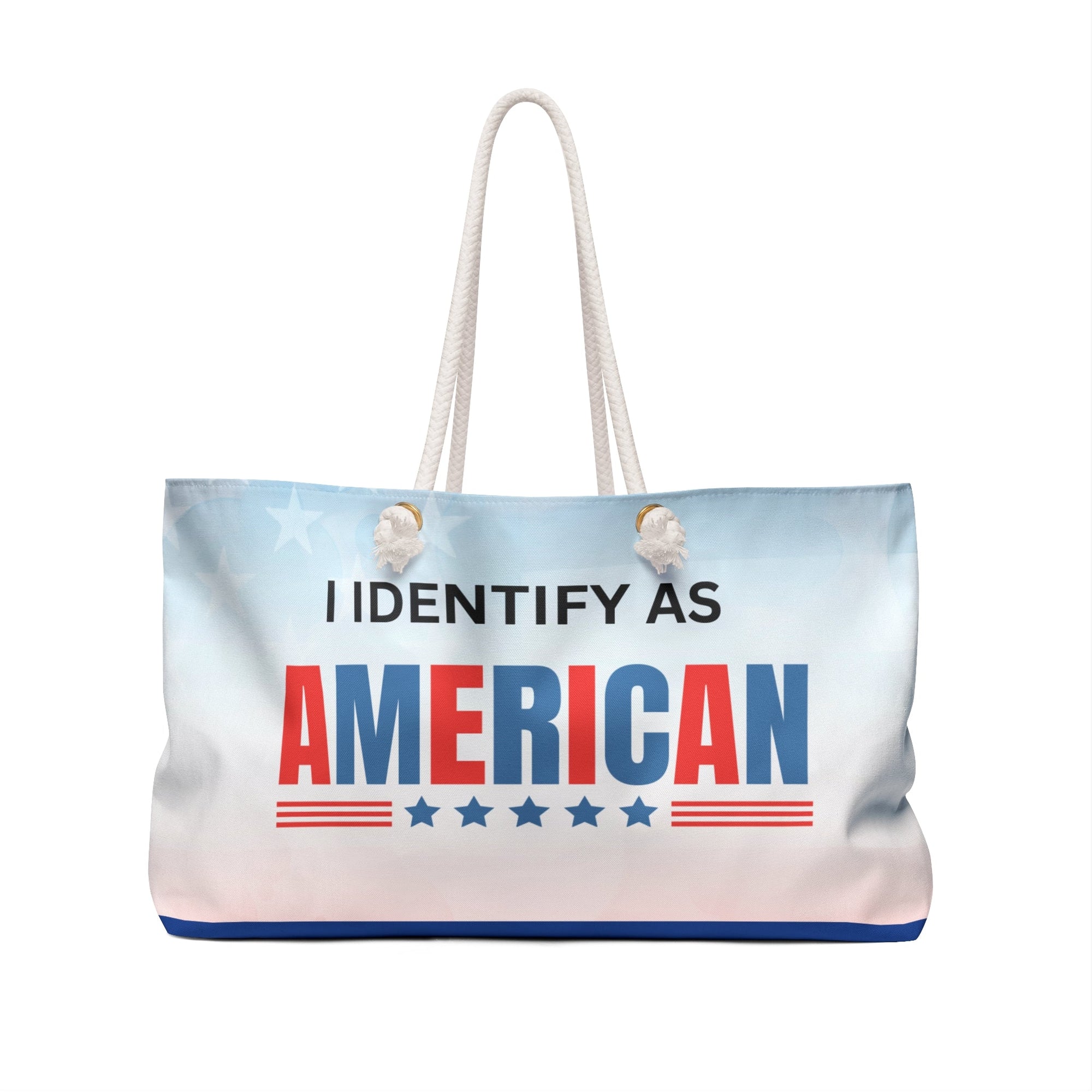 I Identify as American Weekender Bag Printify