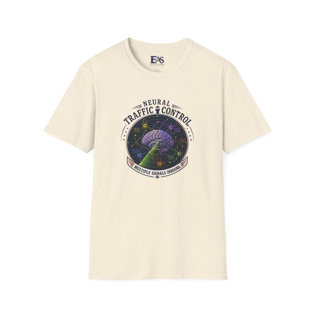 Neural Traffic Control T-Shirt | Brain Radar Graphic Tee