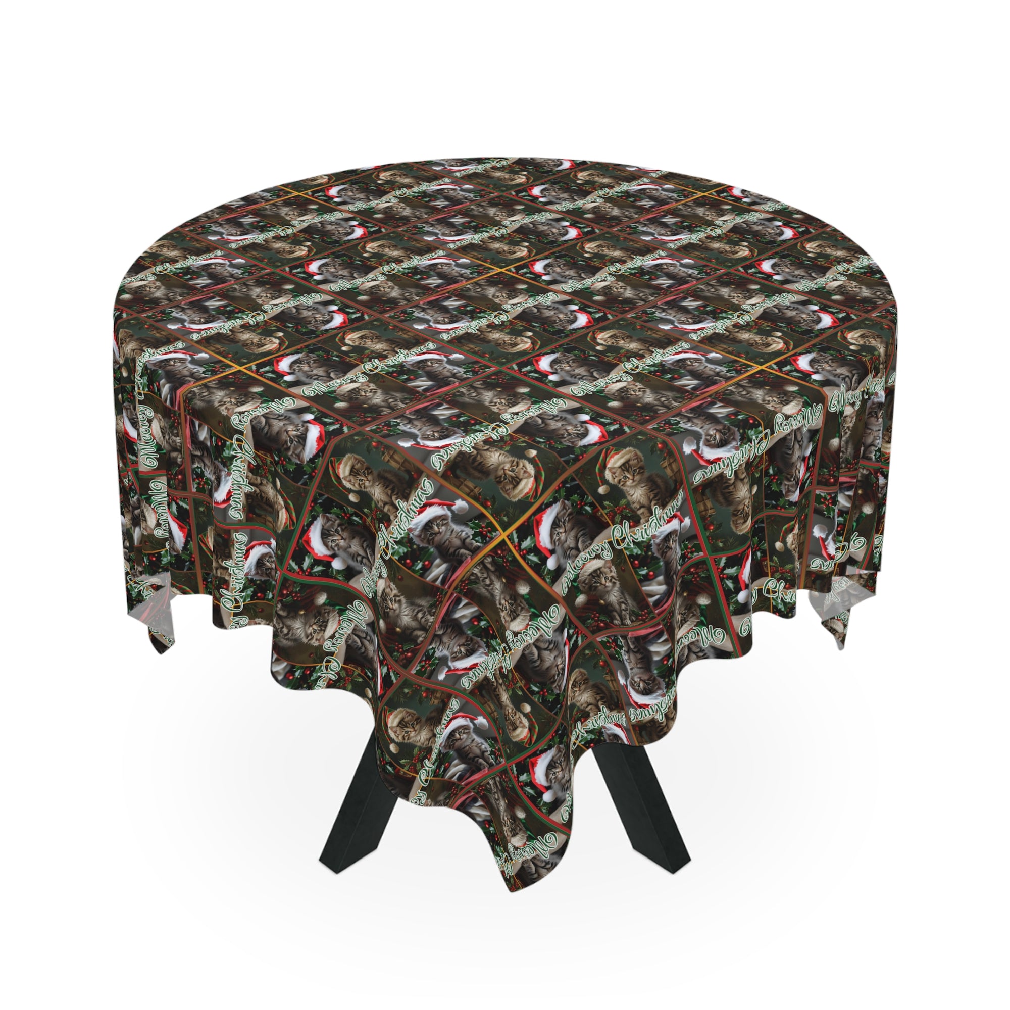 Meowy Christmas Festive Tablecloth