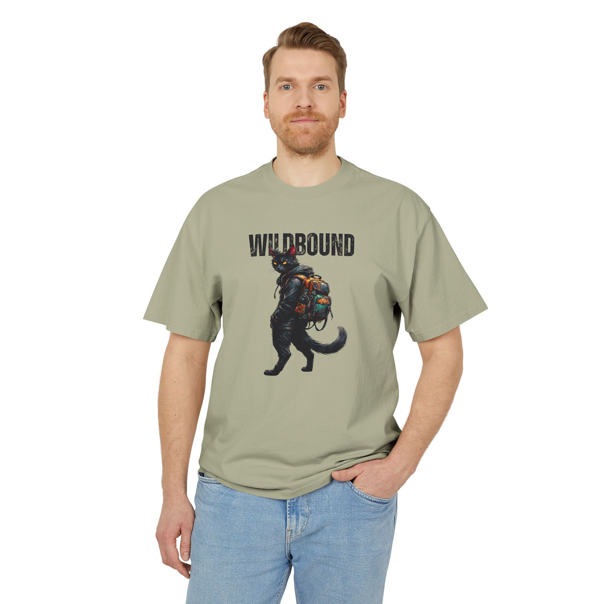 Wildbound Backpack Cat Heavyweight Faded Tee