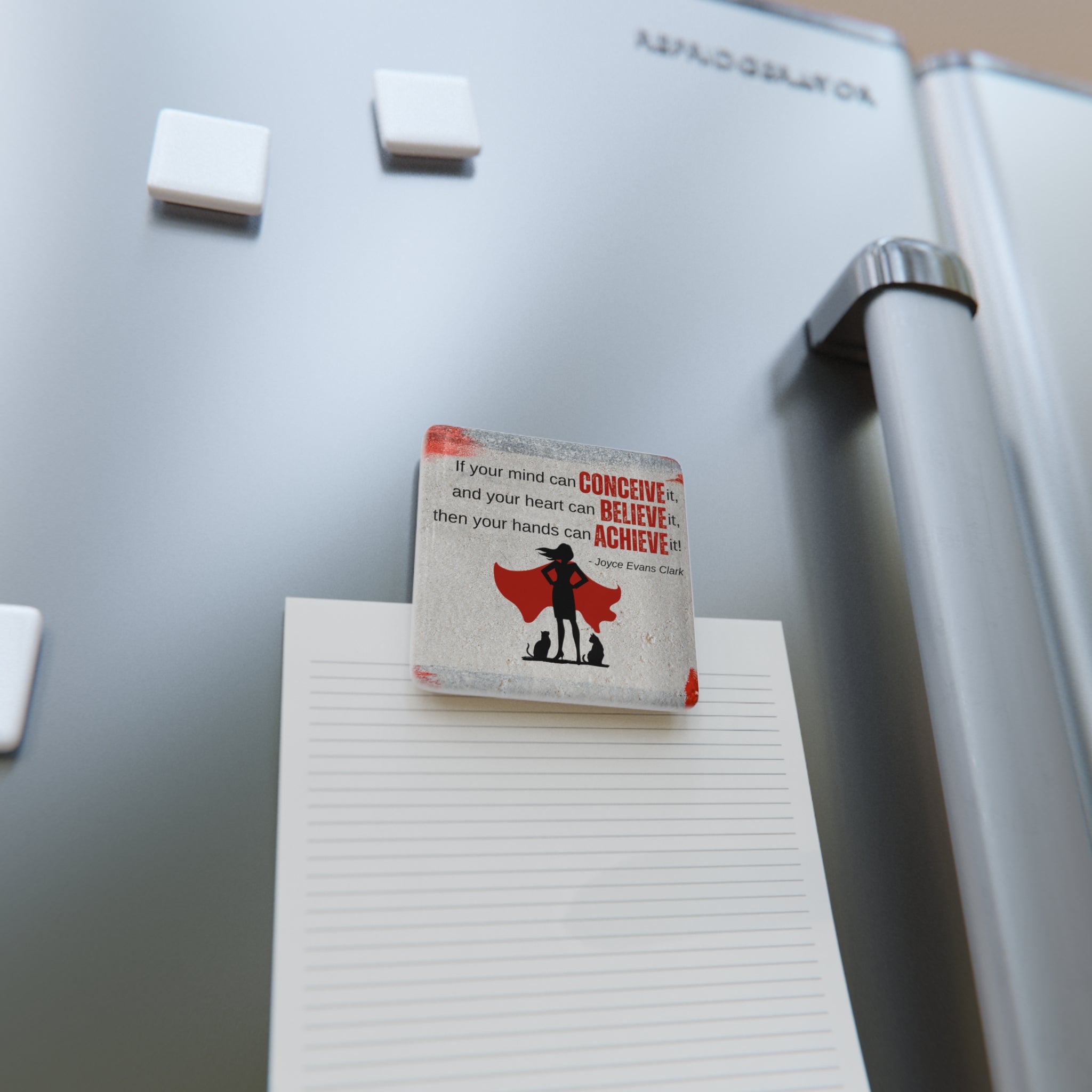 Photo depicting the ​Perception Porcelain Magnet, Square from EpiAl's Shop.