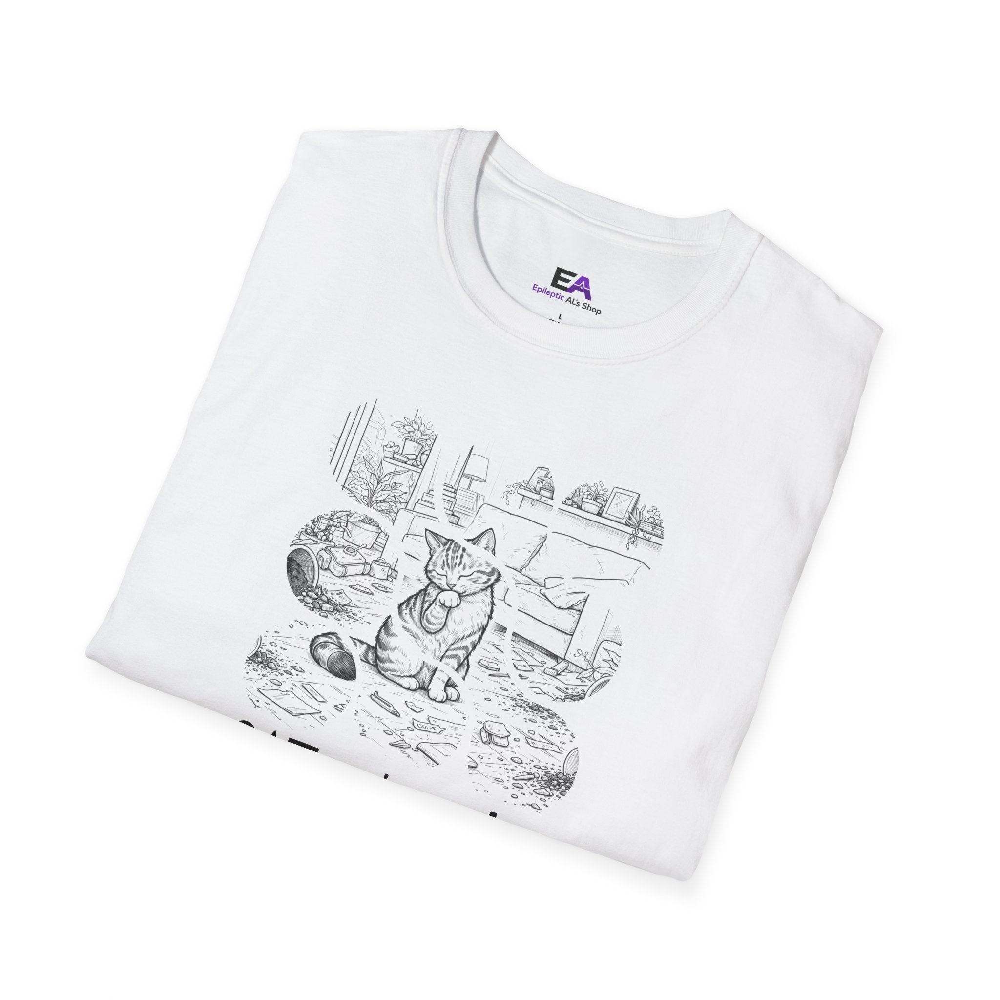 CATastrophe Cat Paw Unisex T-Shirt – Funny Cat Chaos Graphic Tee