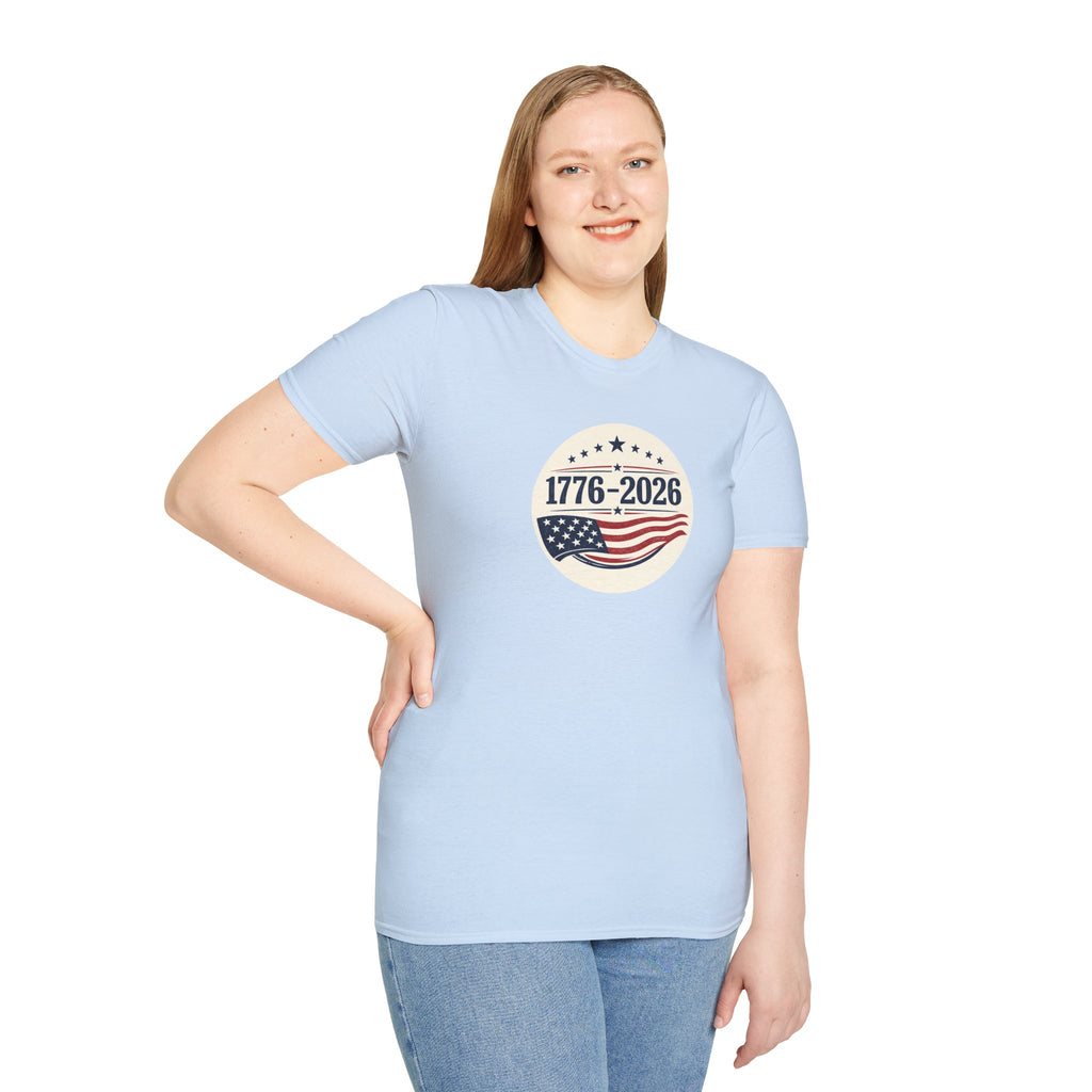1776–2026 Patriotic T-Shirt | Vintage Americana USA Anniversary Tee