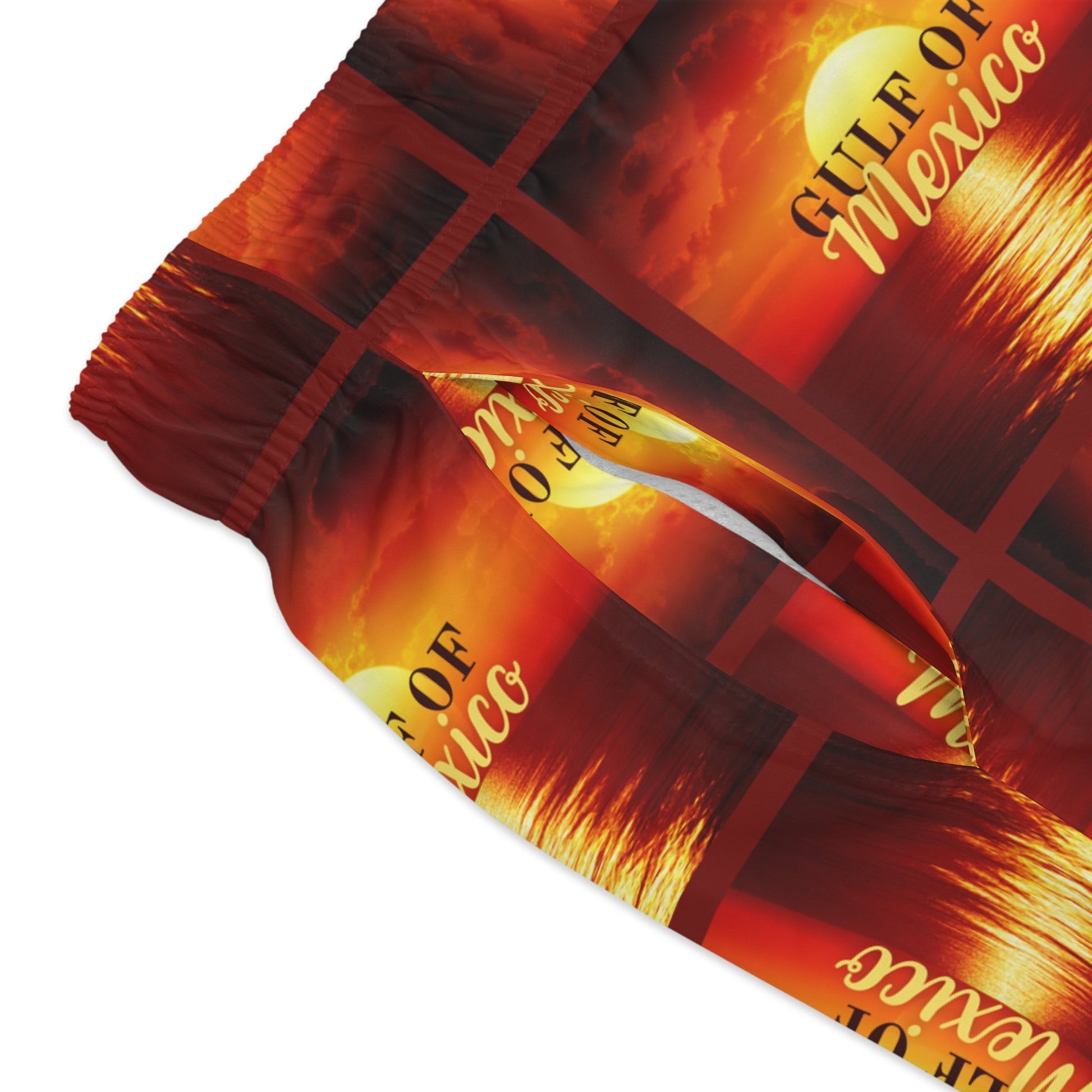 Gulf of Mexico Swim Trunks - Vibrant Beachwear for Summer Fun Printify