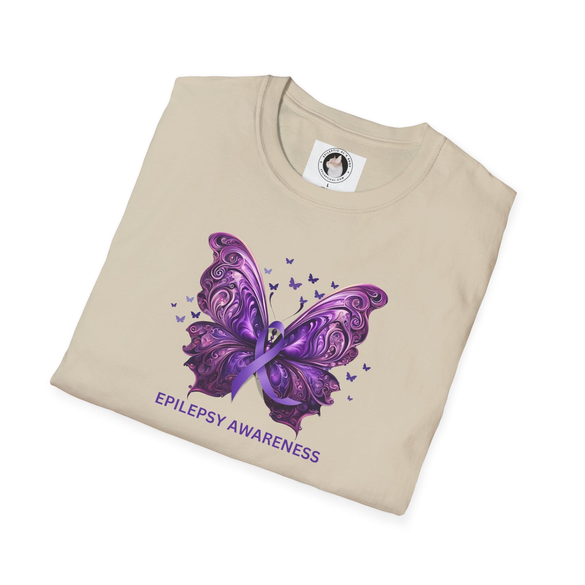 Epilepsy Butterfly Unisex Softstyle T - Shirt - T - Shirt - Epileptic Al’s Shop
