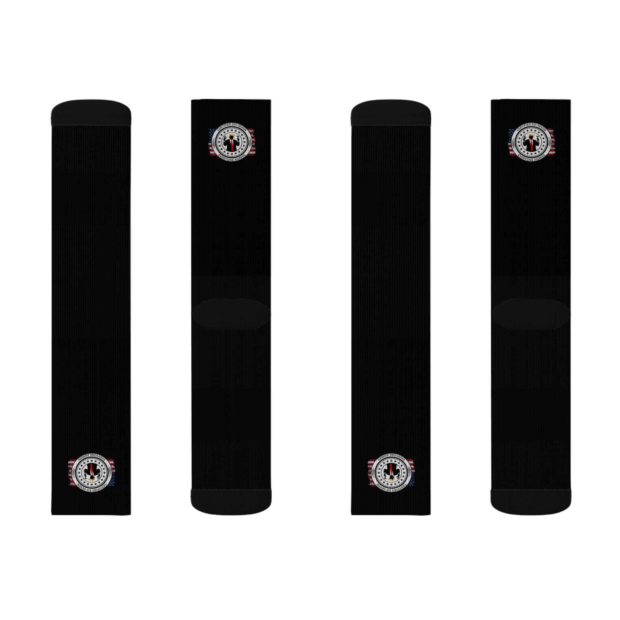 Believe Me Political Parody Crew Socks – 67 Edition