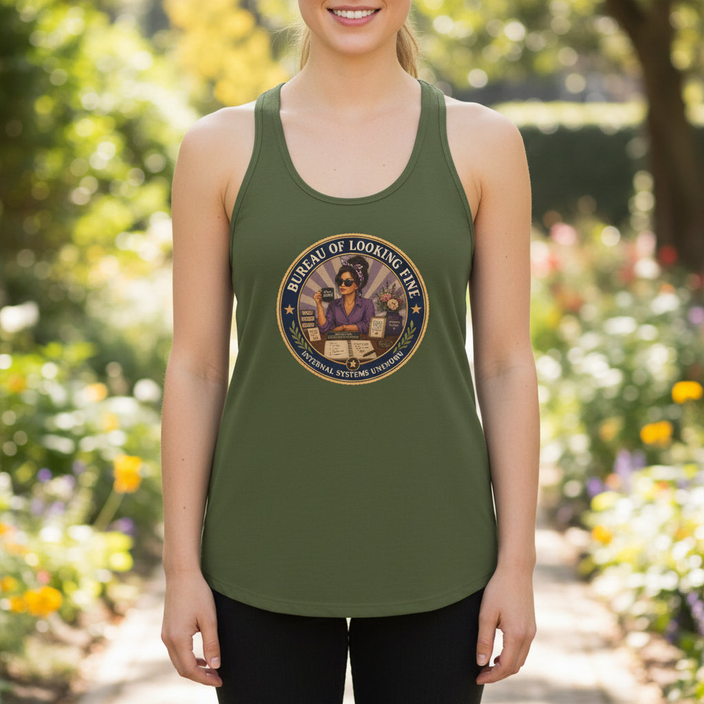 Bureau of Looking Fine Women's Racerback Tank Top – Internal Systems Unknown